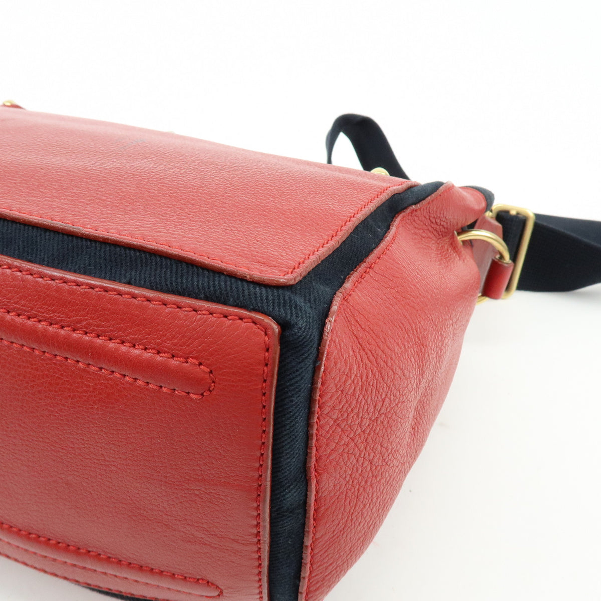SAINT LAURENT PARIS Muse Two Leather Shoulder Bag Red 265707