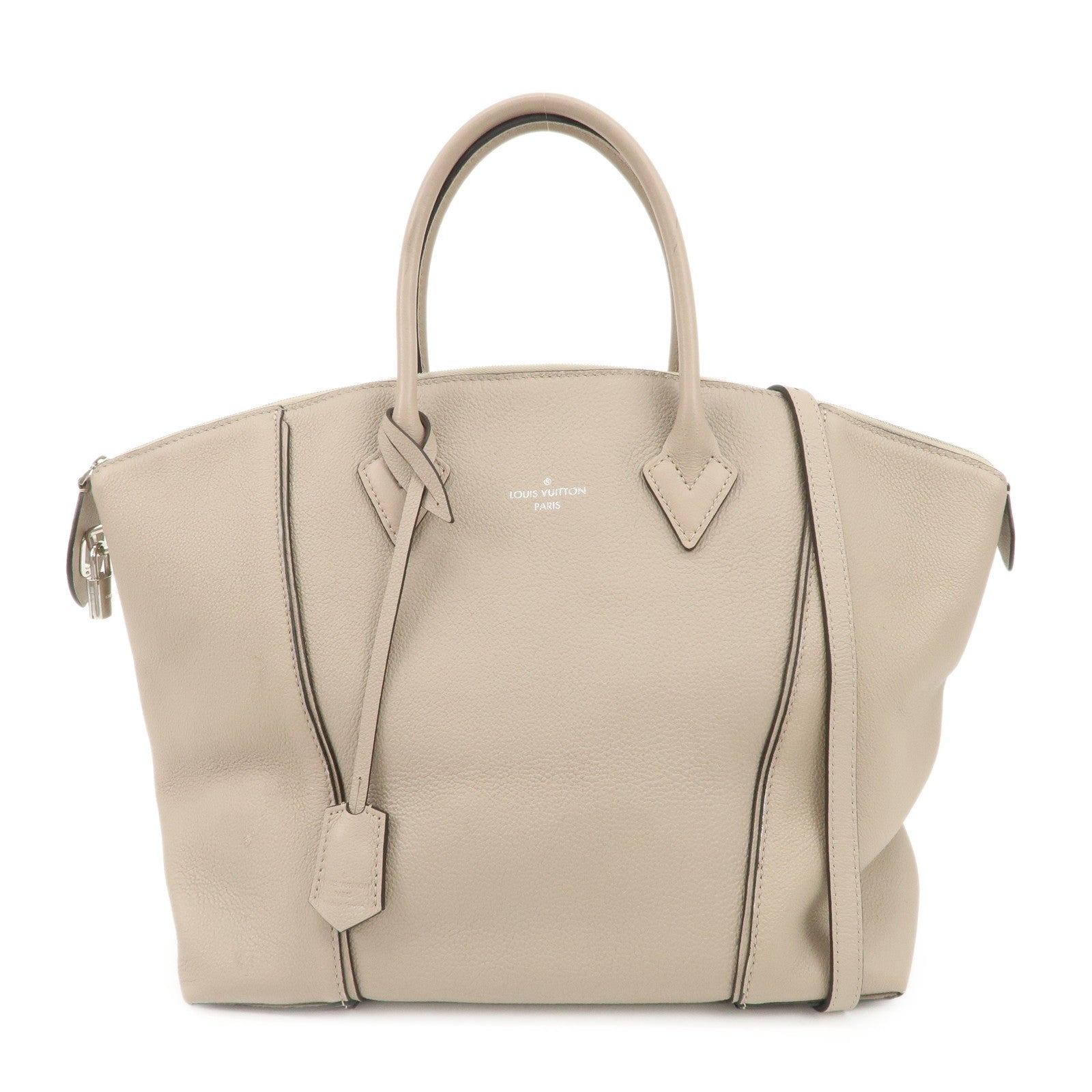 Louis Vuitton PARNASSEA Lock It MM Hand Bag Tote Bag Beige M94593