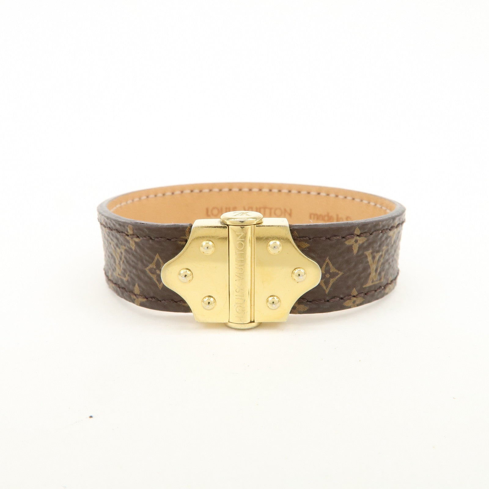 Louis Vuitton Monogram Bracelet Spirit Size 17 Brown M8112F