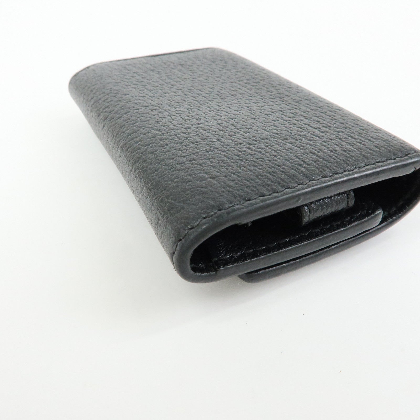 GUCCI GG Marmont Leather 6 Rings Key Case Key Holder Black 435305