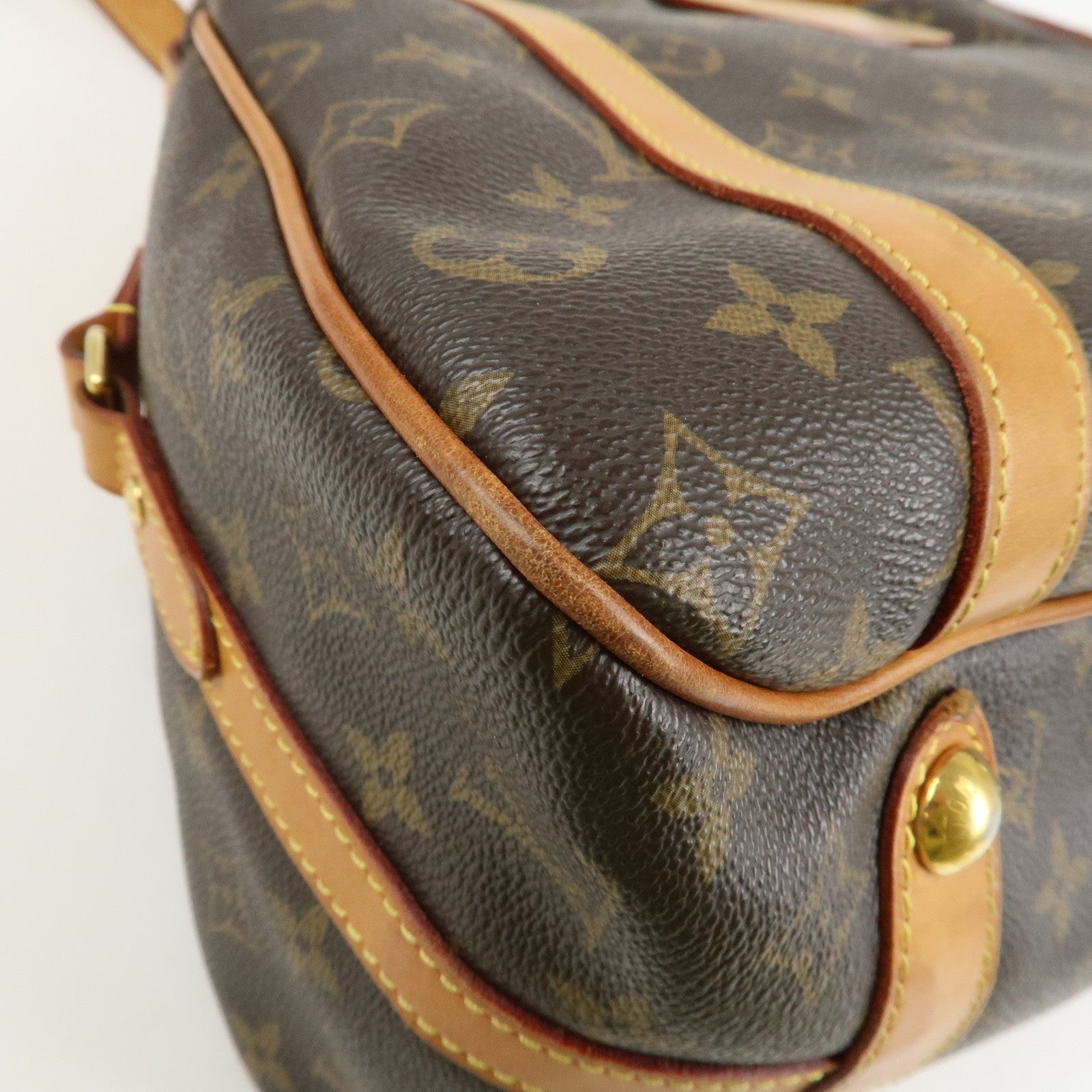 Louis Vuitton Monogram Stresa GM Shoulder Bag Brown M51188 Used