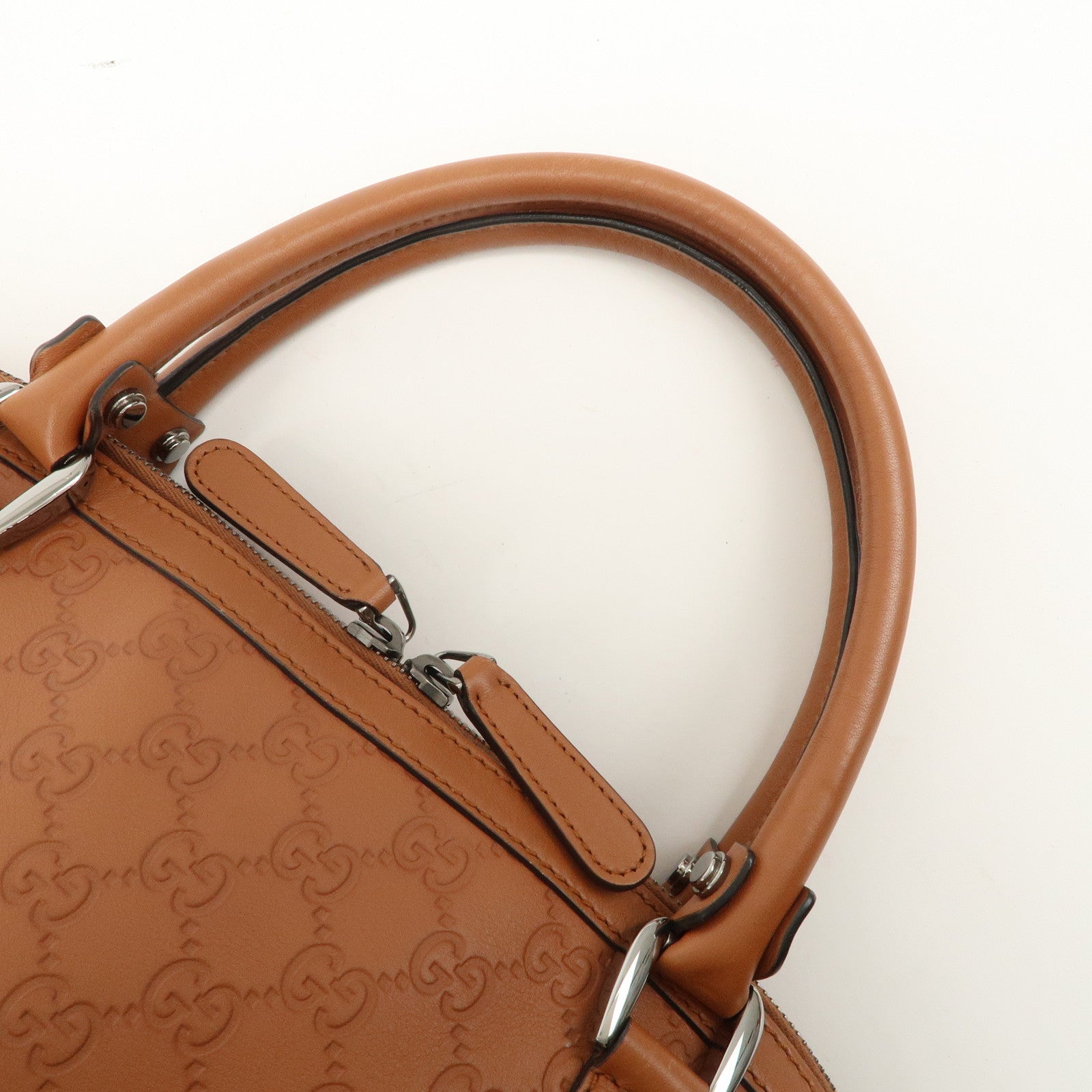 GUCCI Guccissima Interlocking G 2Way Bag Hand Bag Brown 341503