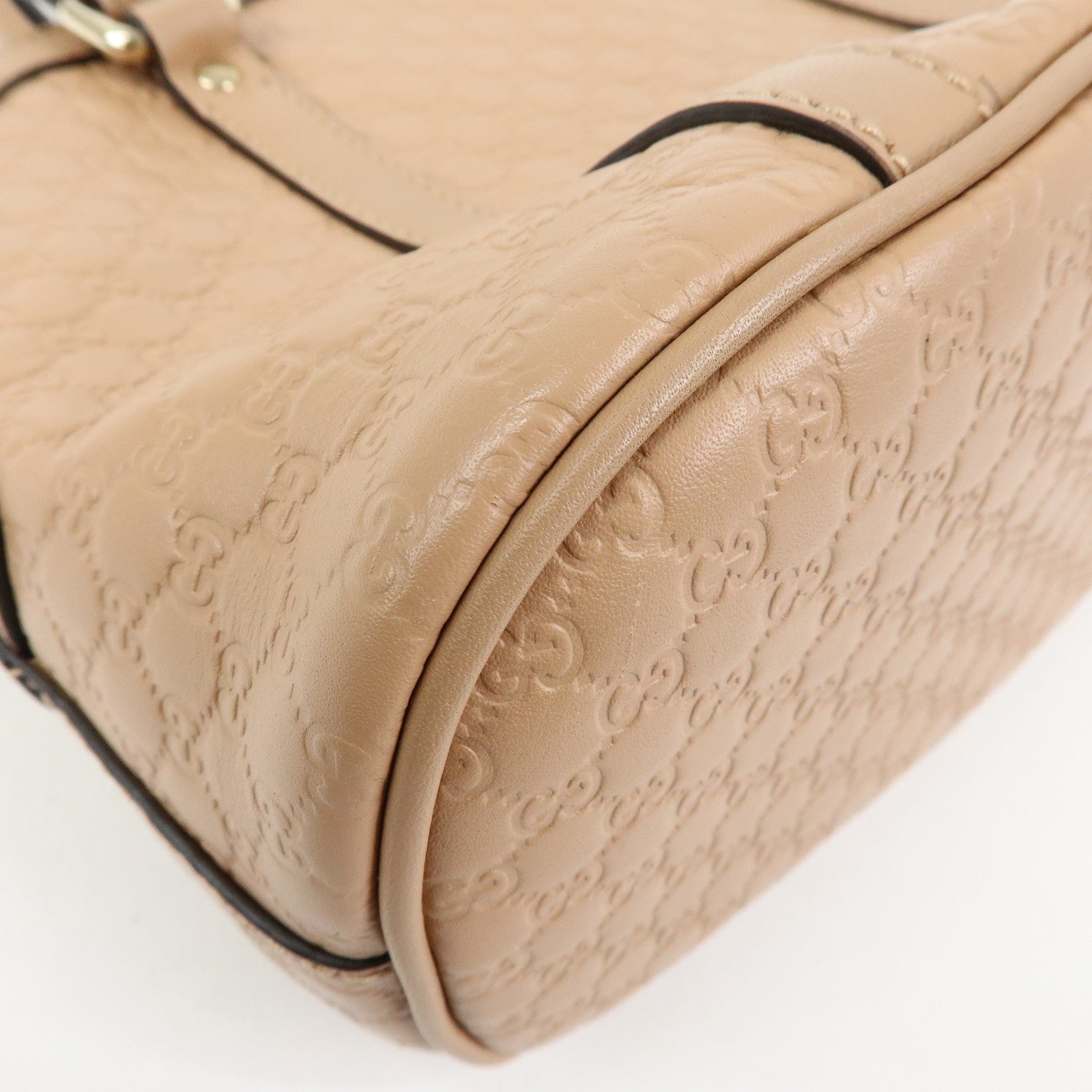 GUCCI Microguccissima Leather 2Way Bag Hand Bag Beige 449654
