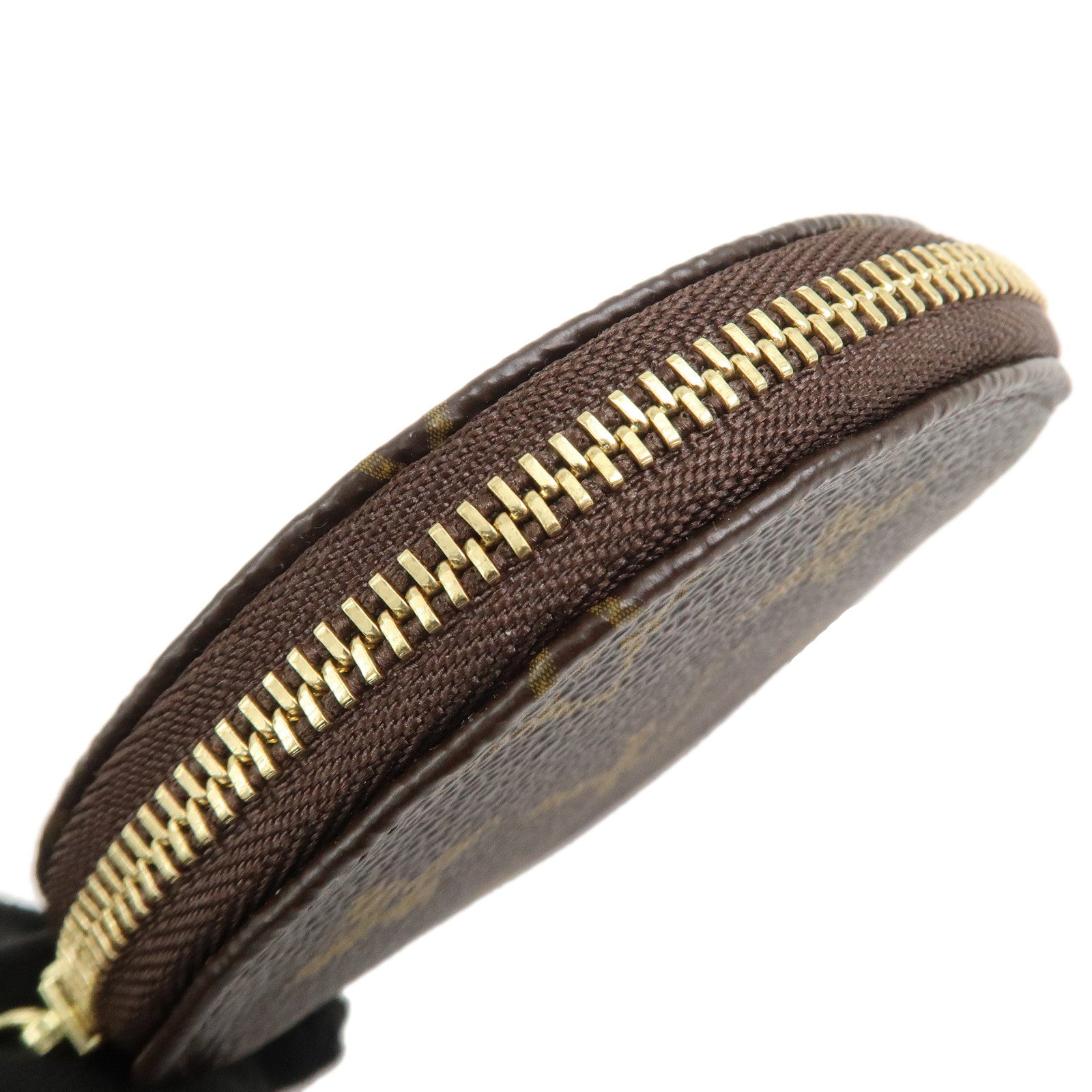 Louis Vuitton Monogram Porte Monnaie Rond Coin Case Brown M61926