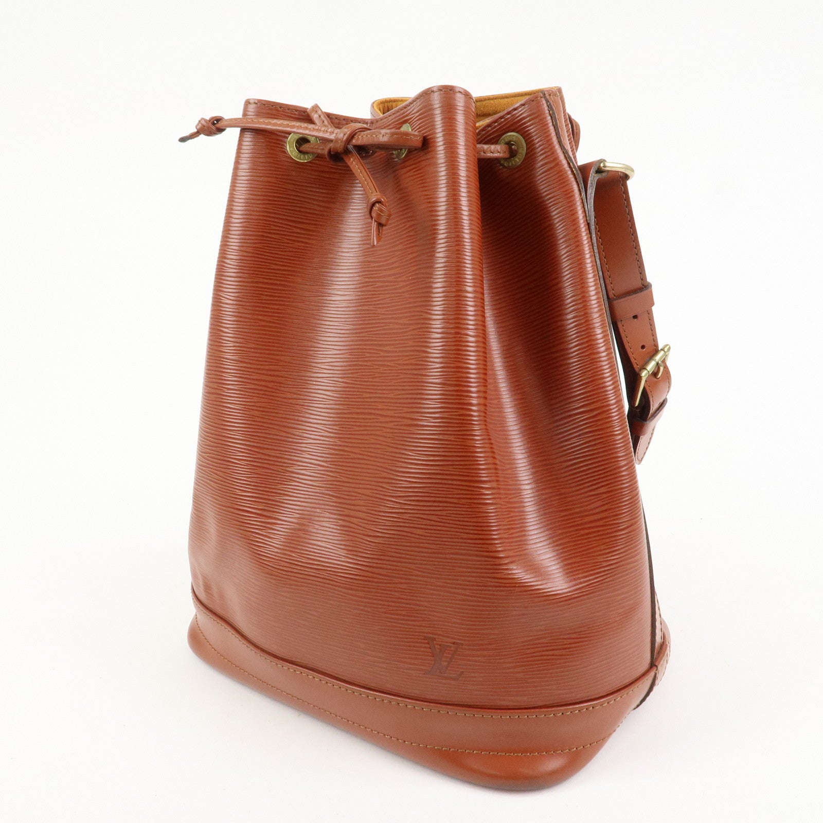 Louis Vuitton Epi Noe Leather Shoulder Bag Kenya Brown M44003