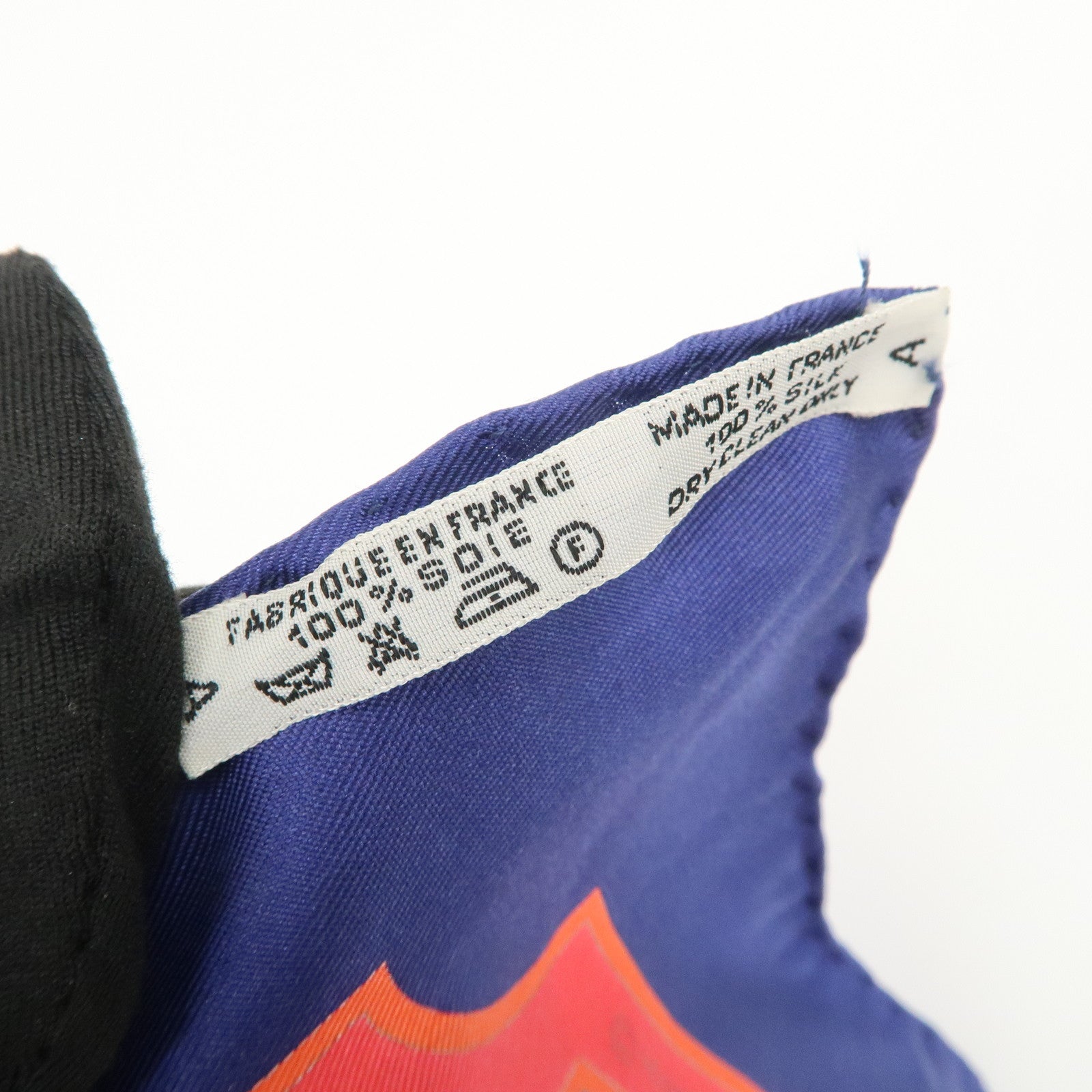 HERMES Carre 90 Silk 100% Scarf CARROUSEL Blue Red Used