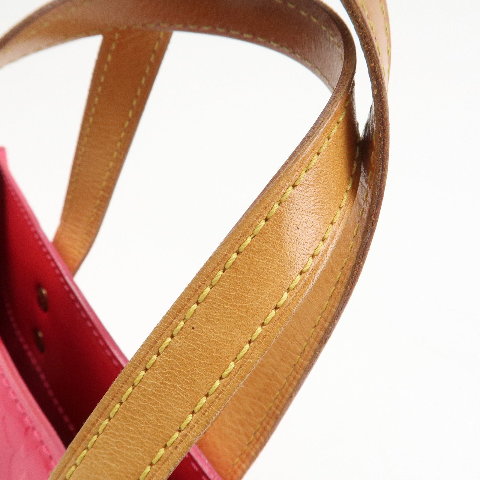 Louis Vuitton Monogram Vernis Lead PM Hand Bag Fuchsia Pink M91221