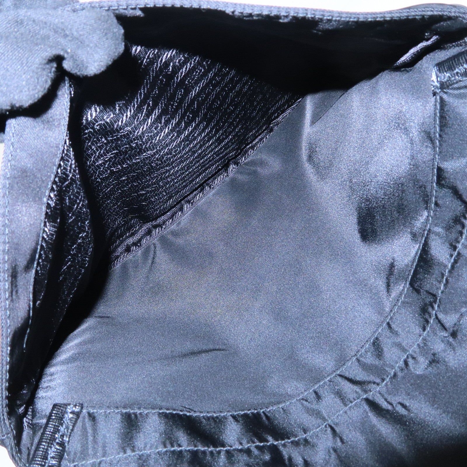 PRADA Nylon Saffiano Leather Shoulder Crossbody Bag Black VA0269