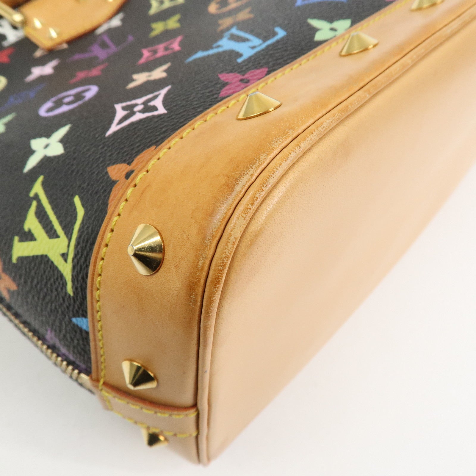 Louis Vuitton Monogram Multicolor Alma Hand Bag Noir M92646