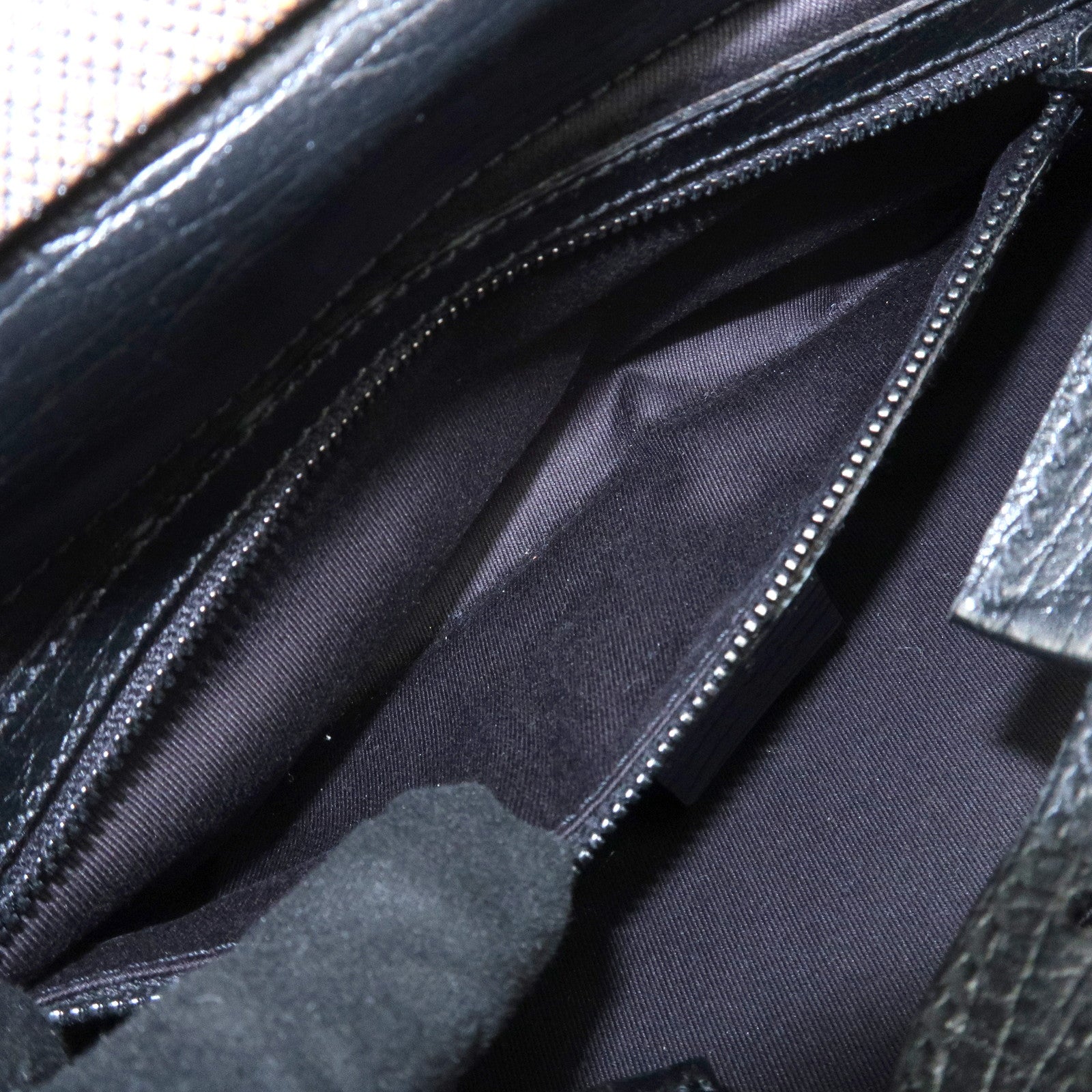 GUCCI GG Monogram Canvas Wood Handle Hand Bag Black 112683