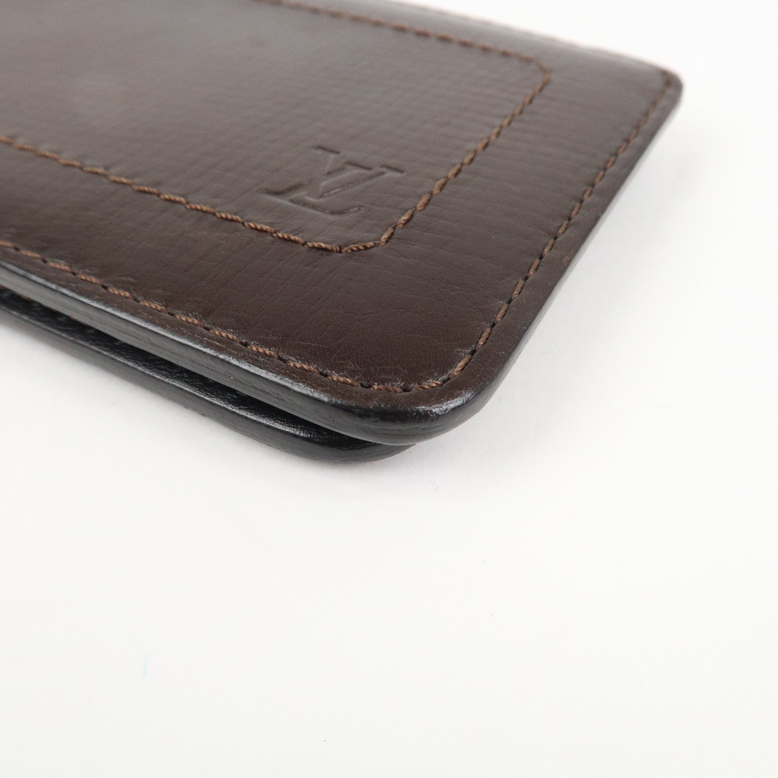 Louis Vuitton Utah Porte Billets 6 Carte Credit Plus Wallet Brown Used