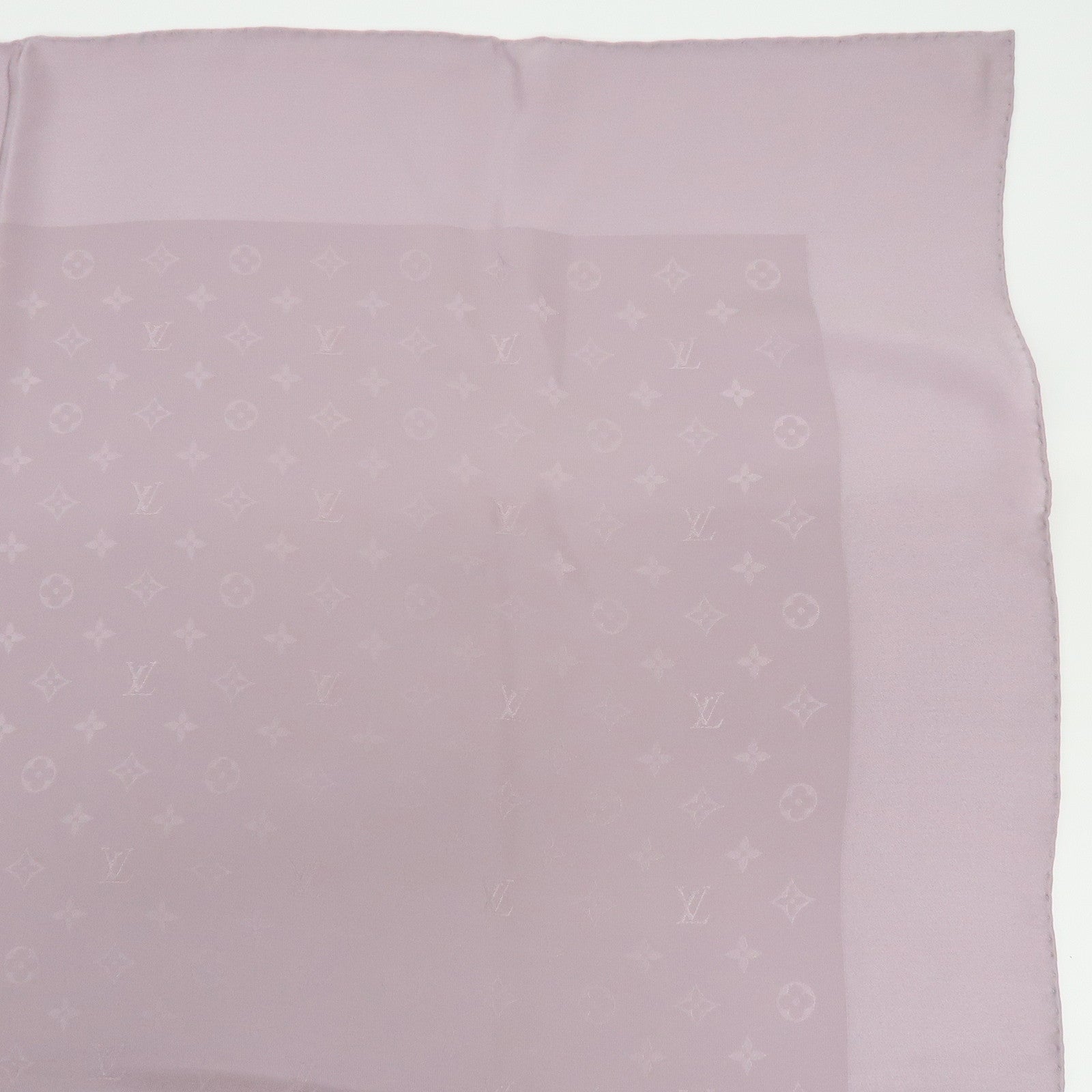 Louis Vuitton Monogram Silk 100% Scarf Light Purple