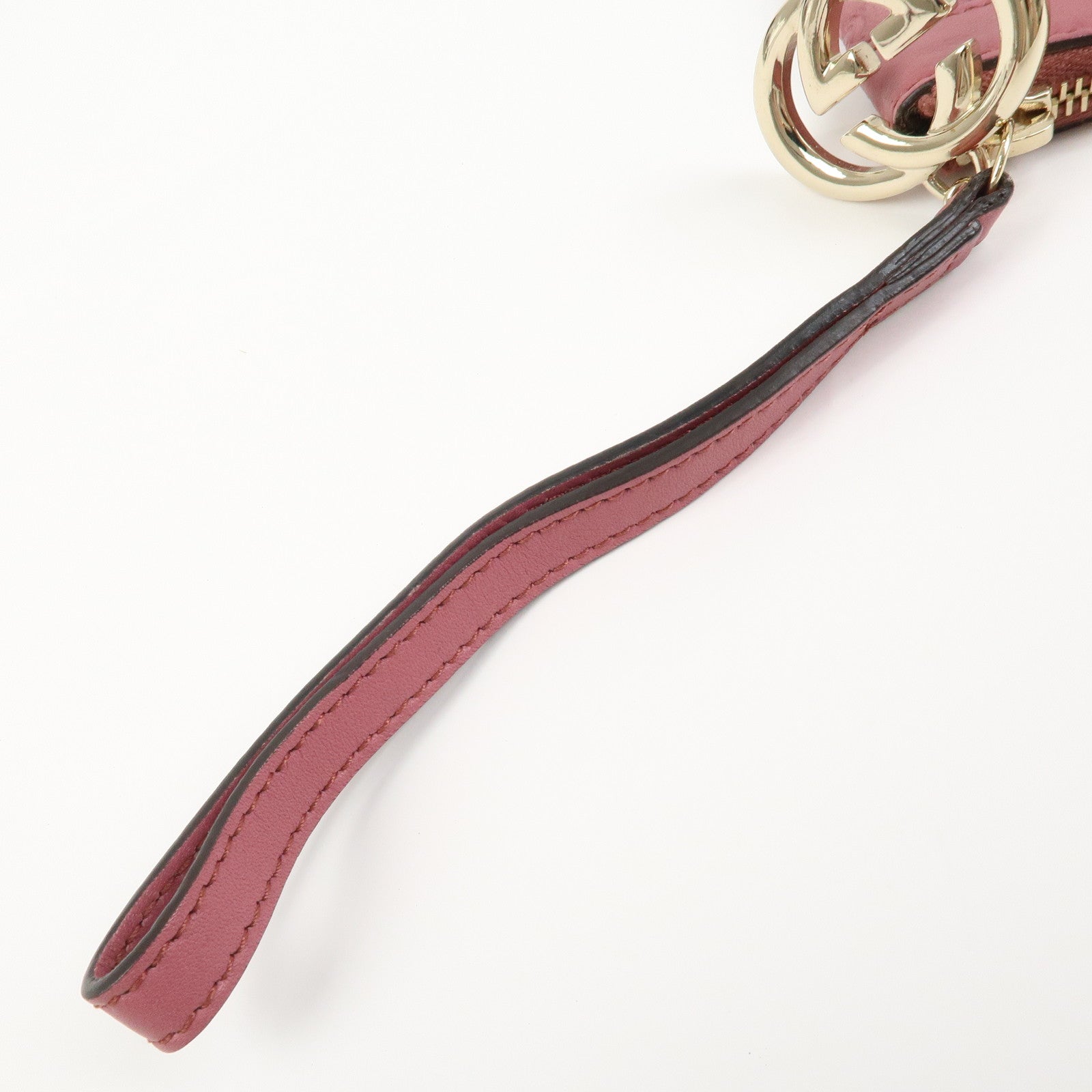 GUCCI Interlocking G Micro Guccissima Leather Pouch Pink 212203