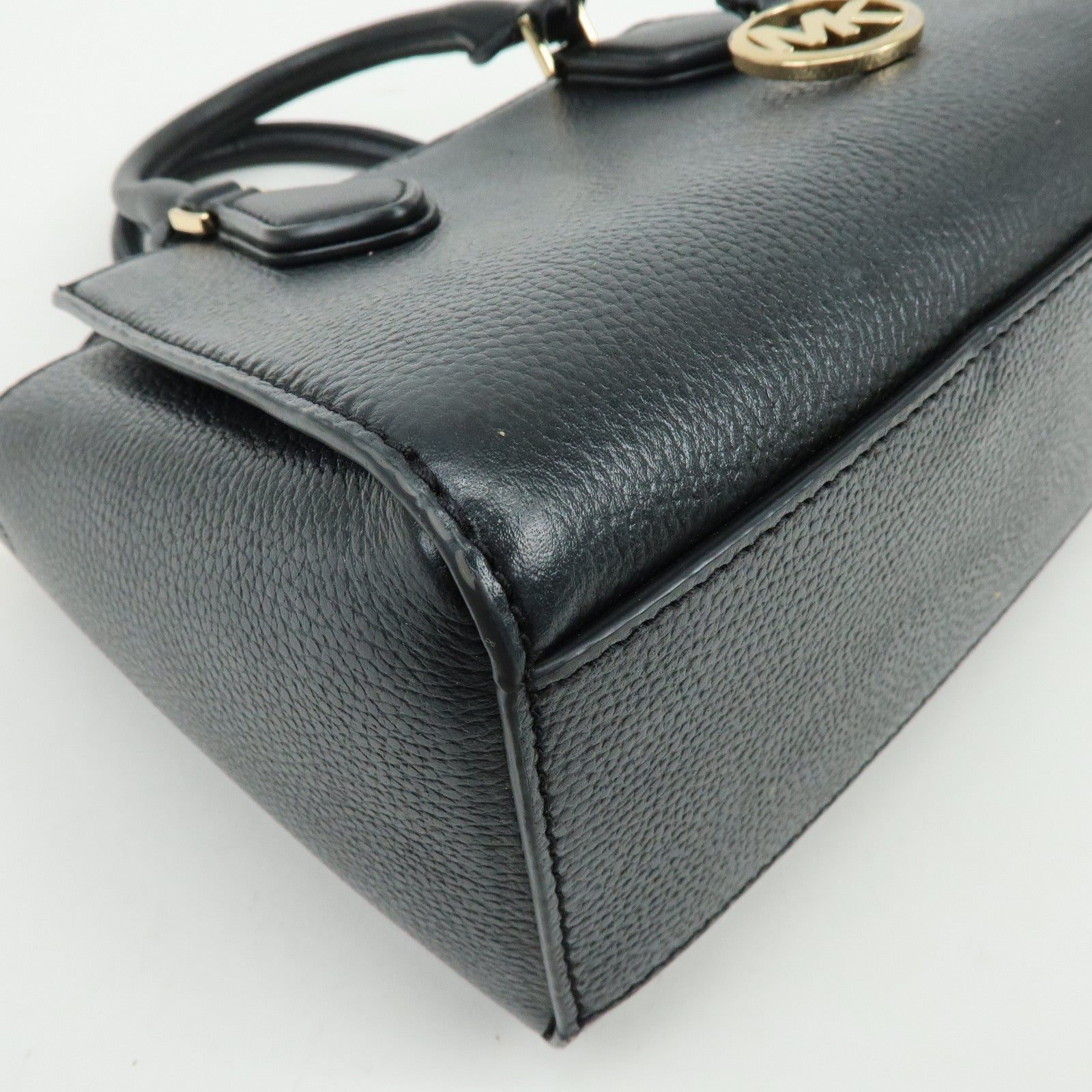 MICHAEL KORS Daria 2-in-1 Satchel Small Leather 2Way Bag Black