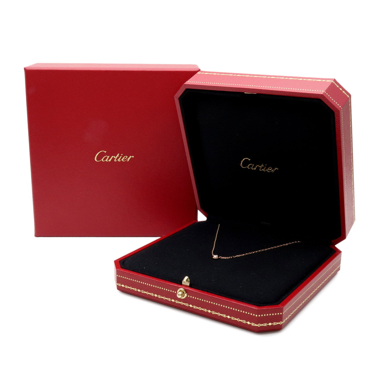 Cartier Diamants Legers Necklace SM Diamond D'amour 0.09ct 750PG