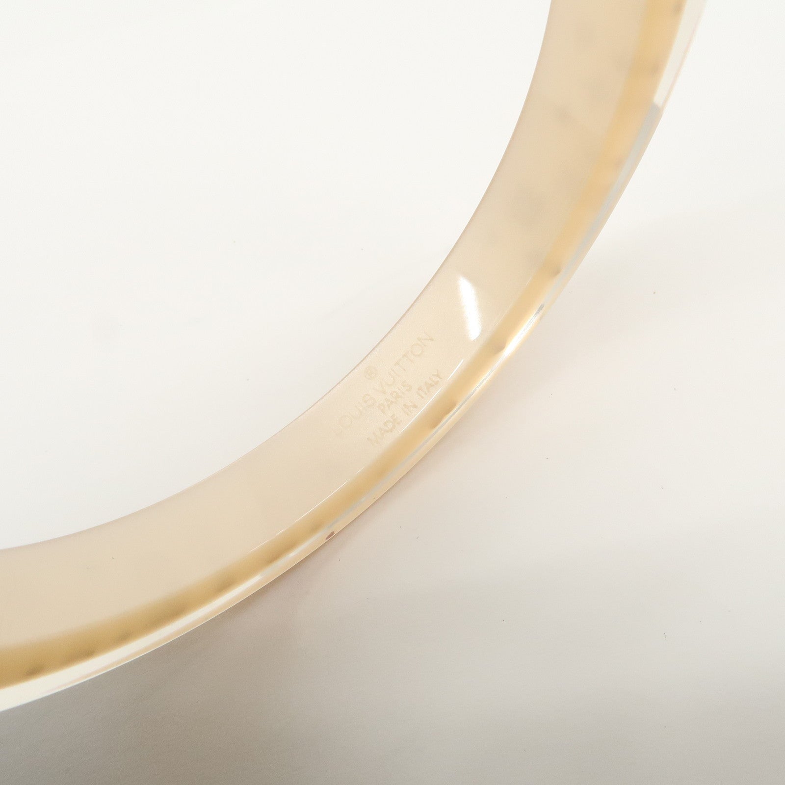 Louis Vuitton Inclusion Bracelet Bangle M Clear Pink Beige M67090