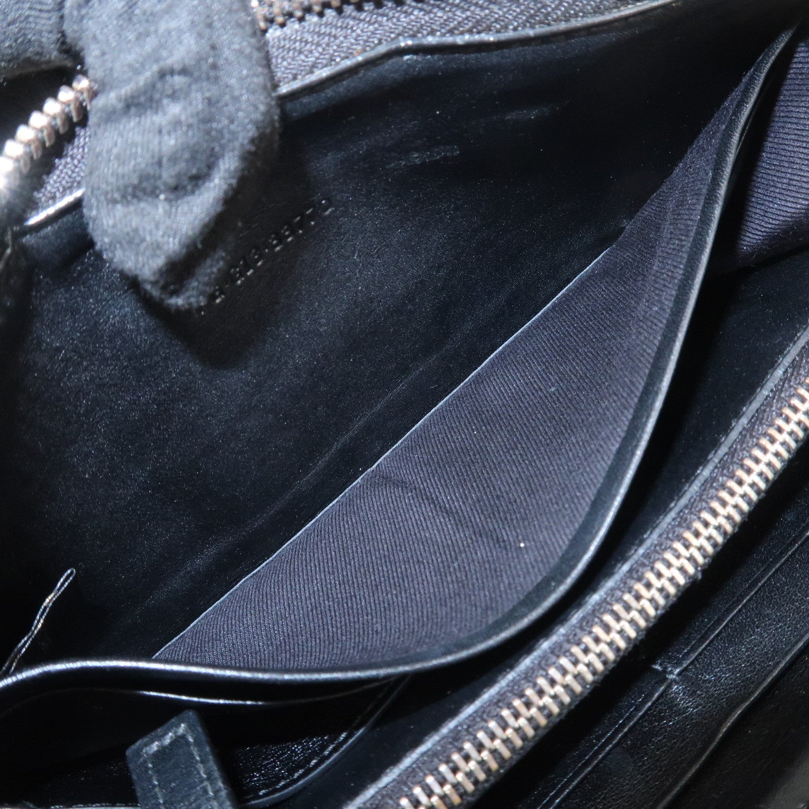 BVLGARI B-zero 1 Leather Zip Around Bi-fold Long Wallet Black