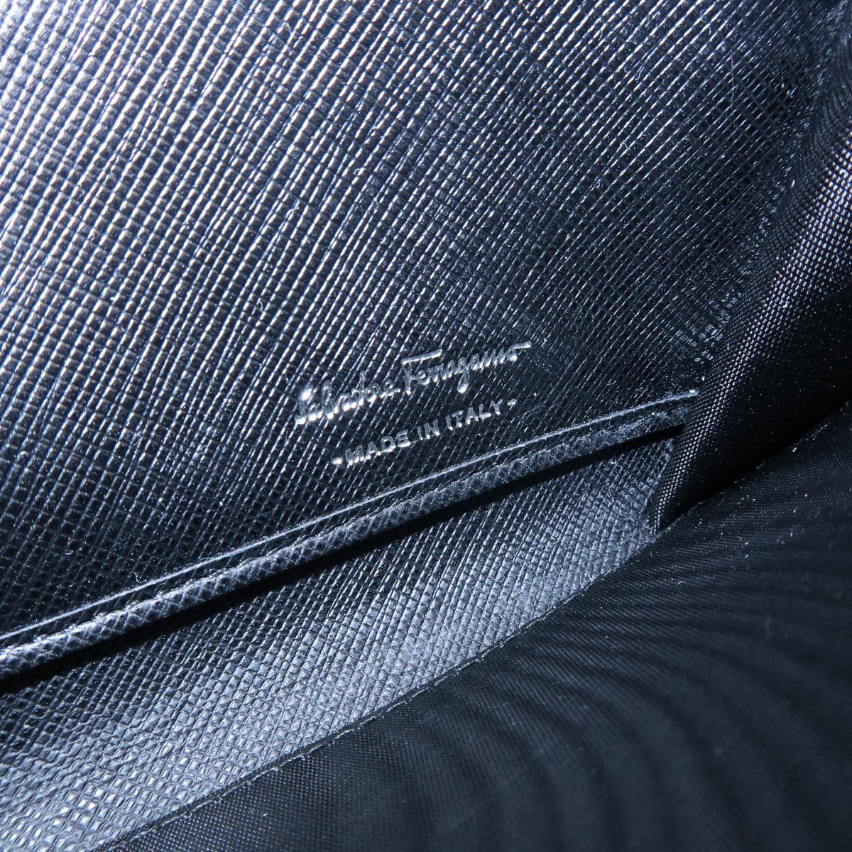 Ferragamo Ganchini Leather Long Wallet Black