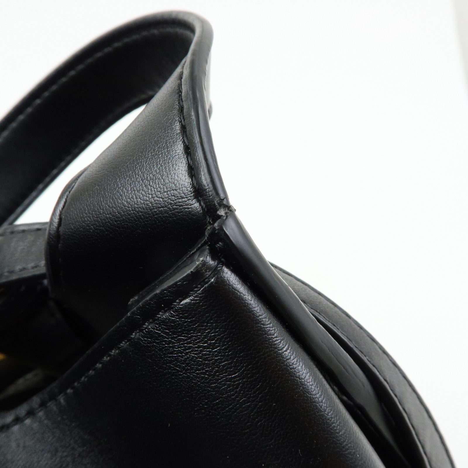 STELLA MCCARTNEY Faux Leather 2Way Shoulder Bag Hand Bag Black