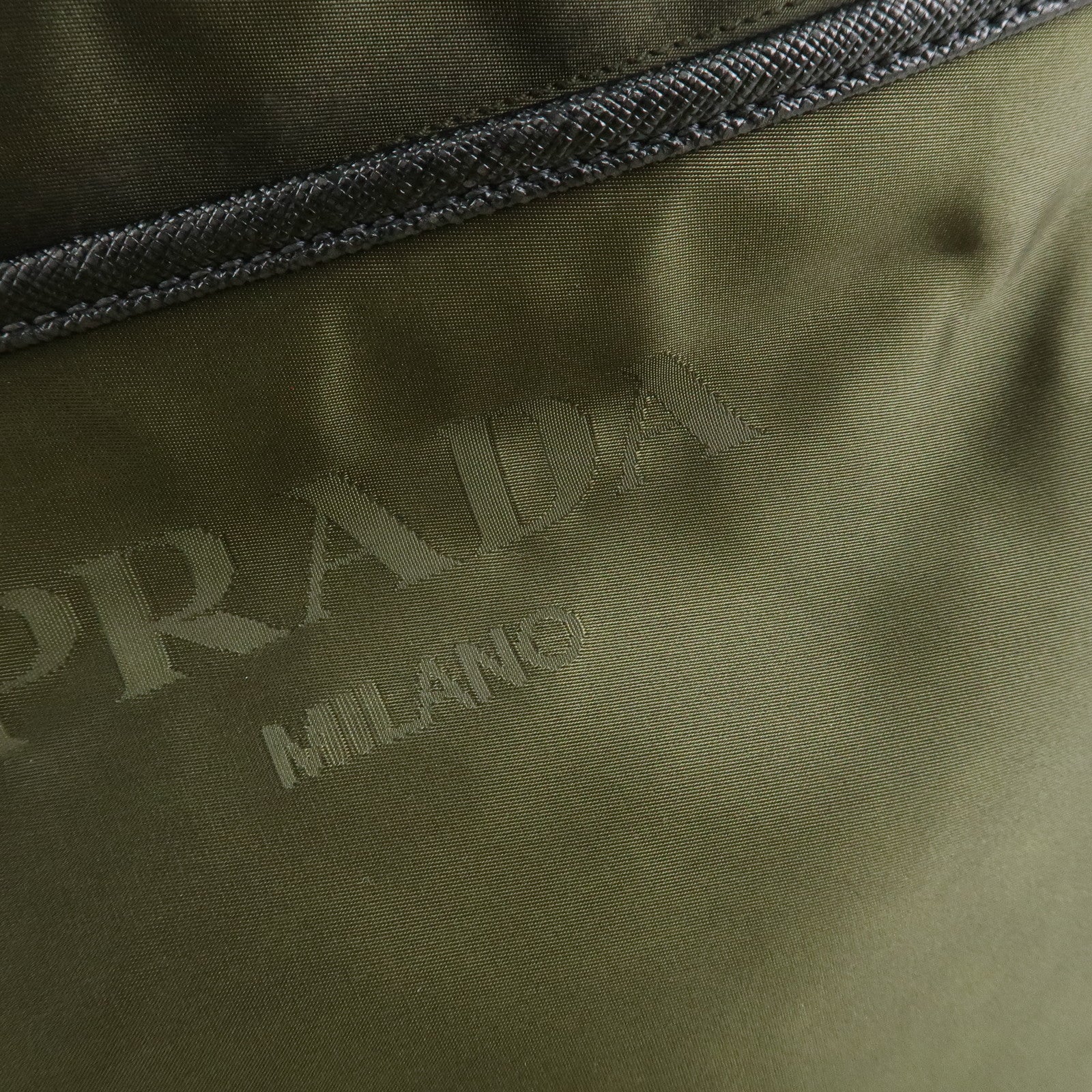 PRADA Triangle Logo TESSUTO+SAFFIAN Leather Nylon Shoulder Bag 2VH797 Used