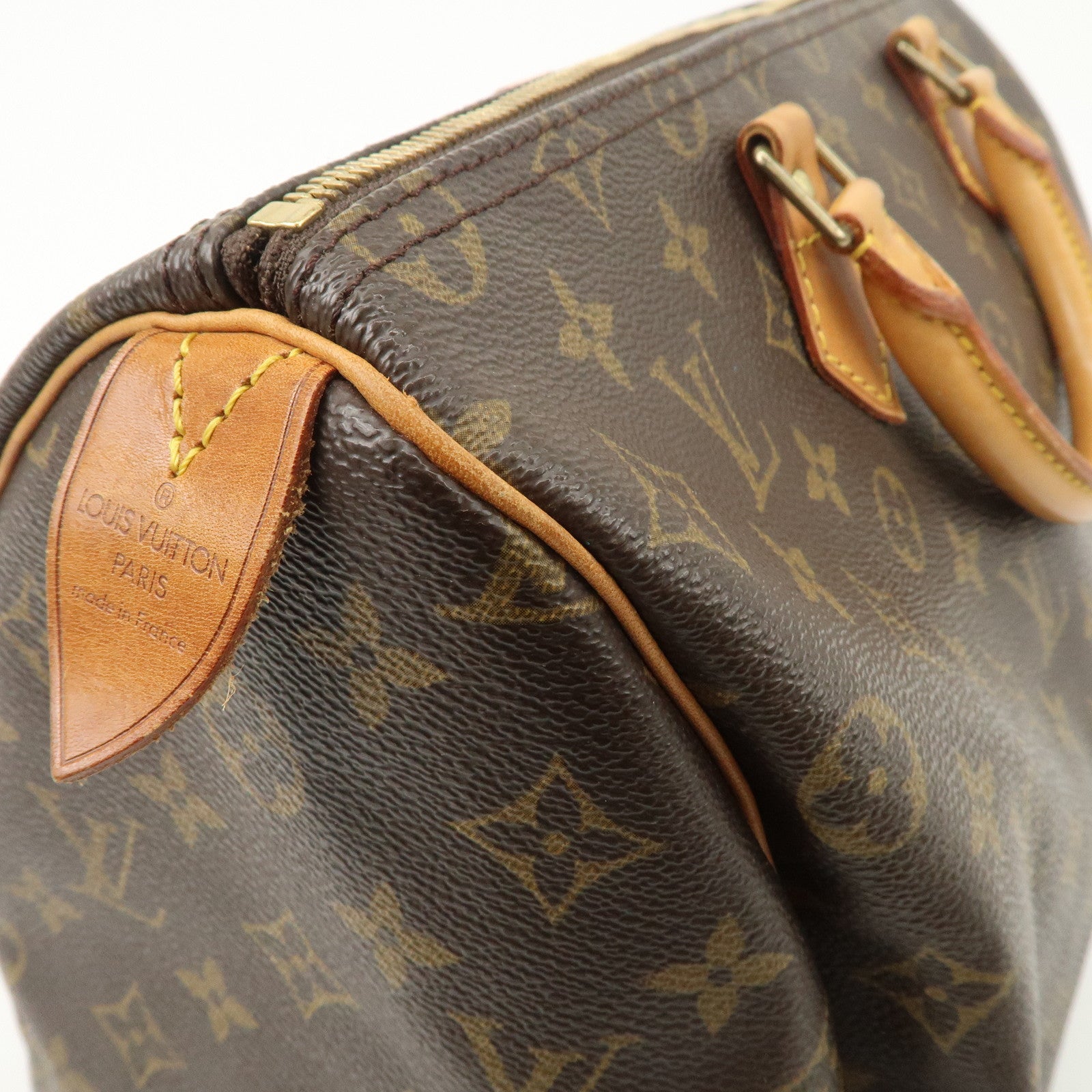 Louis Vuitton Monogram Speedy 35 Boston Bag Brown M41524