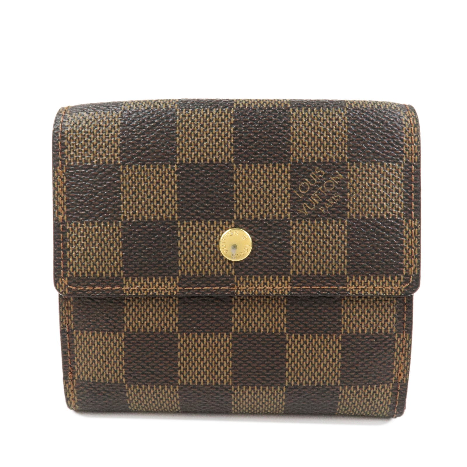 Louis Vuitton Damier Portefeuille Élise Bi-fold Wallet Brown N61654