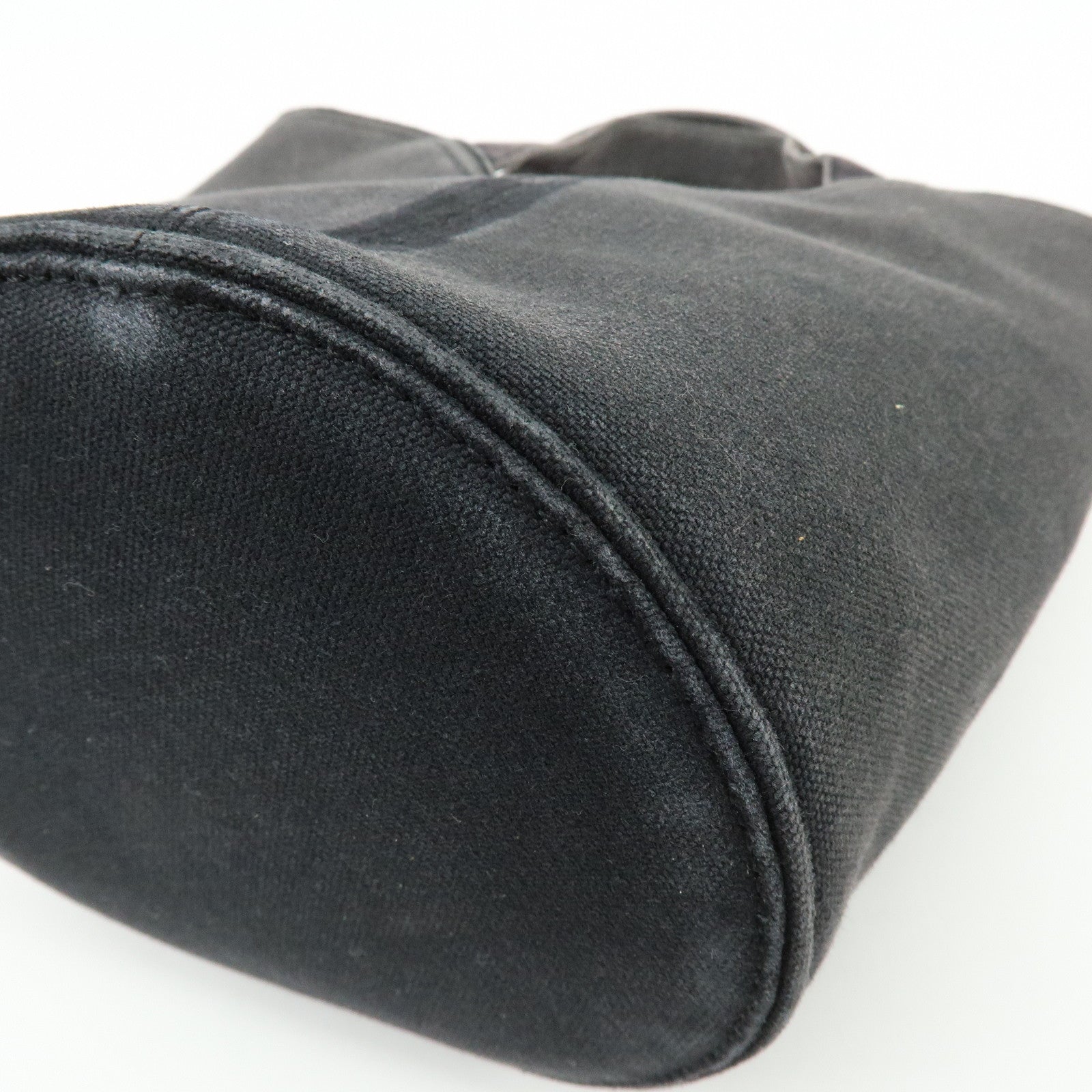 BALENCIAGA WAVE XS Canvas Hand Bag Mini Tote Bag Black 619979