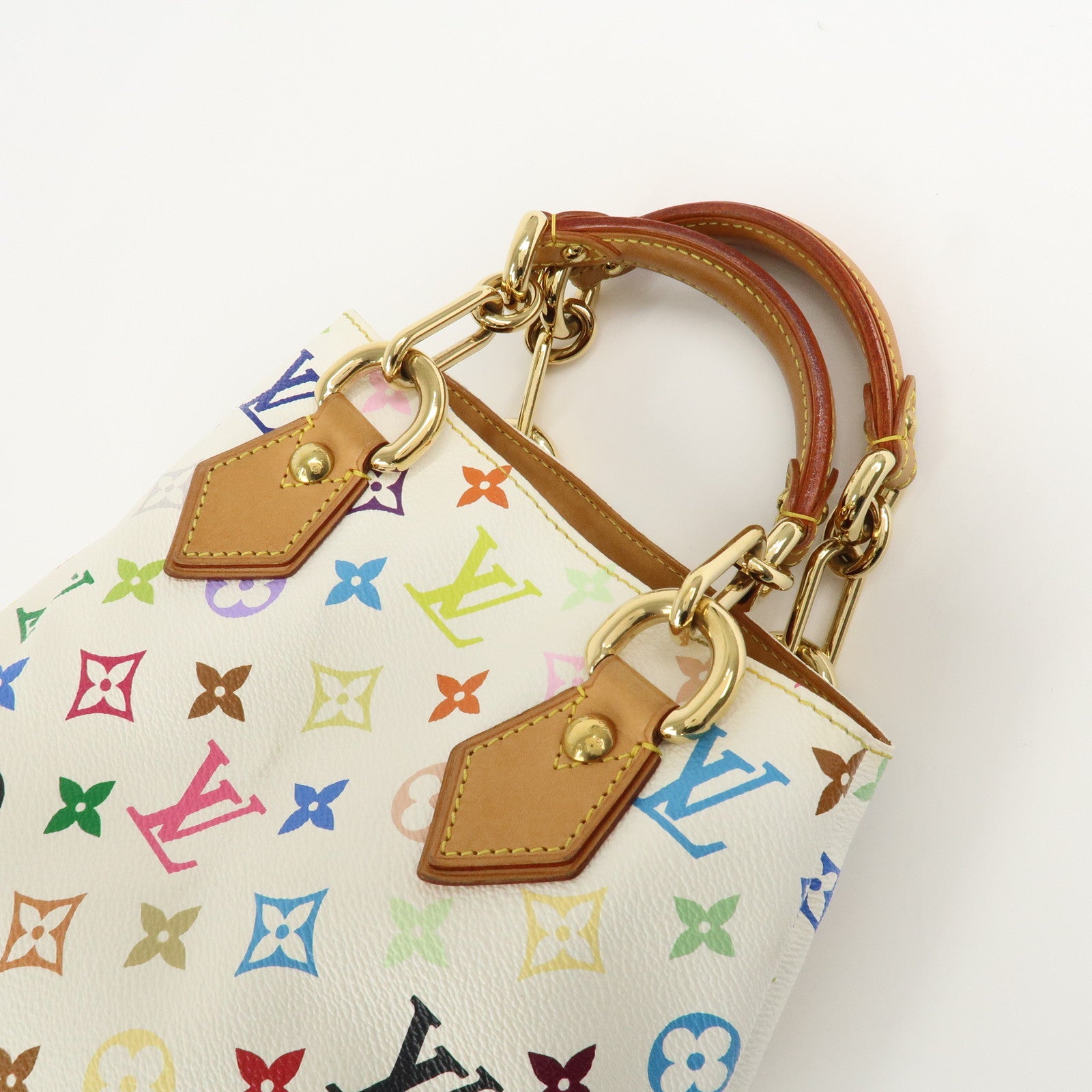 Louis Vuitton Monogram Multicolor Audra Hand Bag Blanc M40047