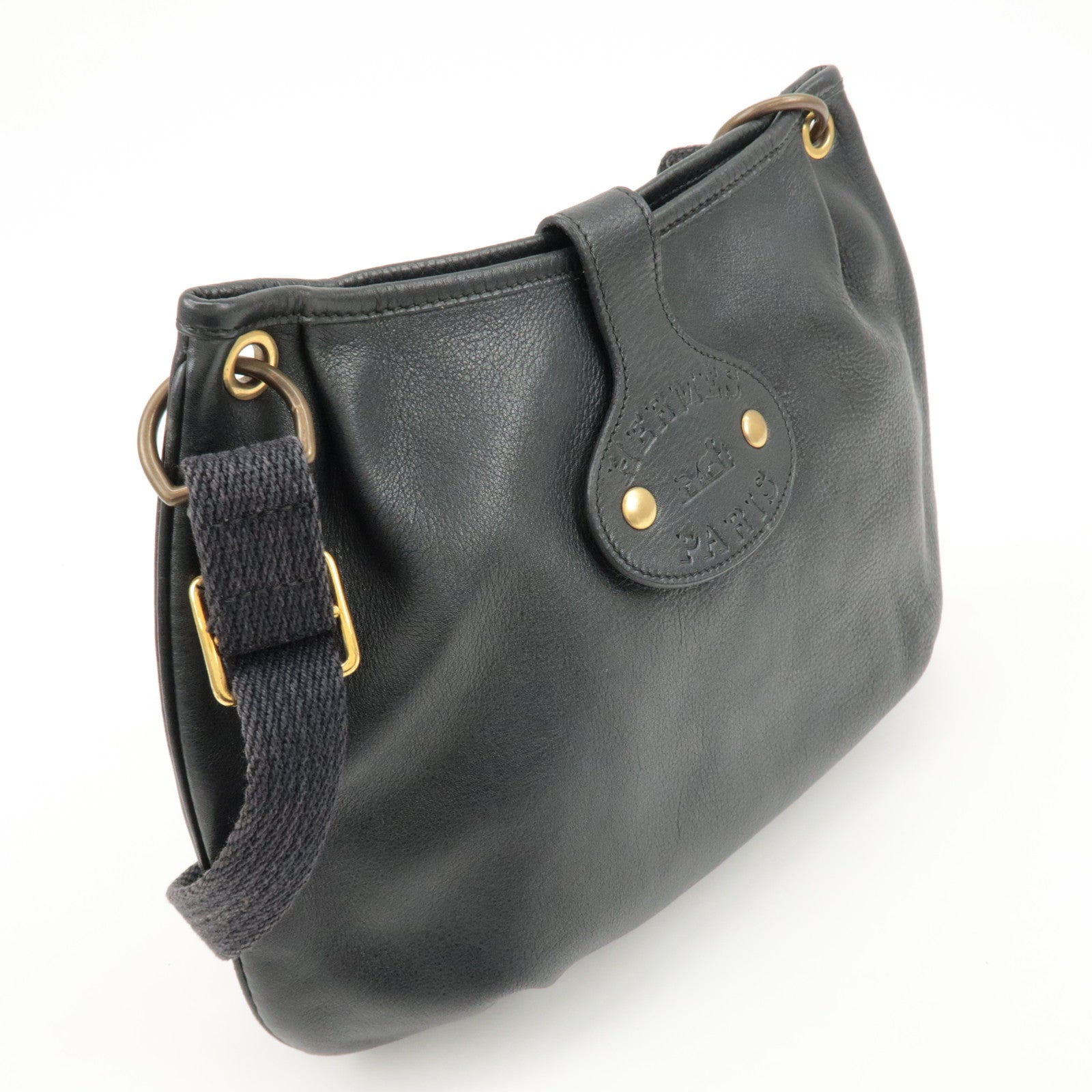 HERMES Mini Rodeo Leather Shoulder Bag Crossbody Bag Q Engraved Used