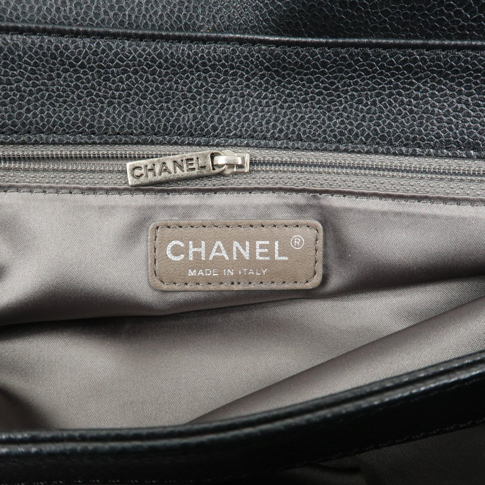 CHANEL COCO Mark Caviarskin Chain Shoulder Bag Black