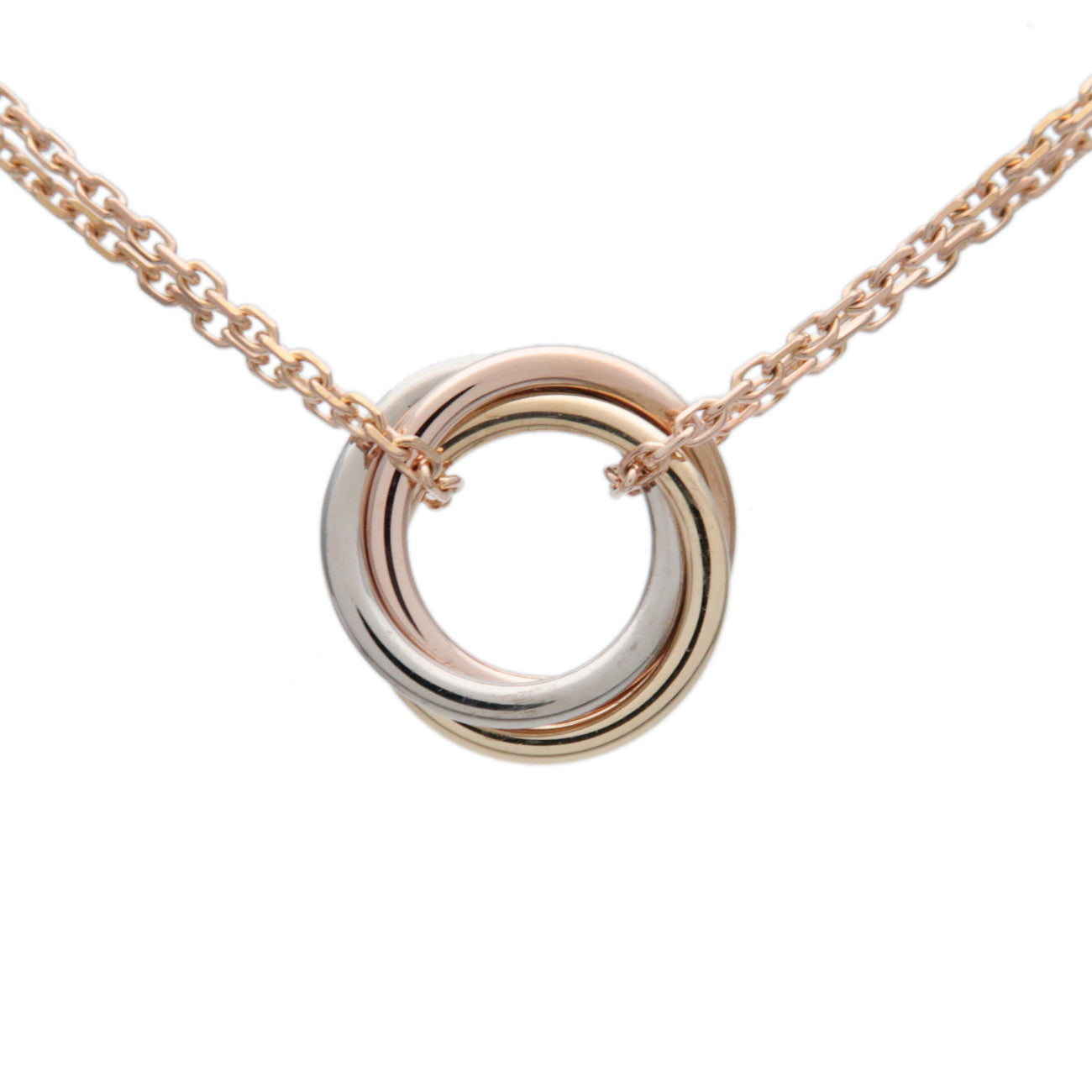 Cartier Sweet Trinity Necklace K18 Yellow Gold White Gold Rose Gold