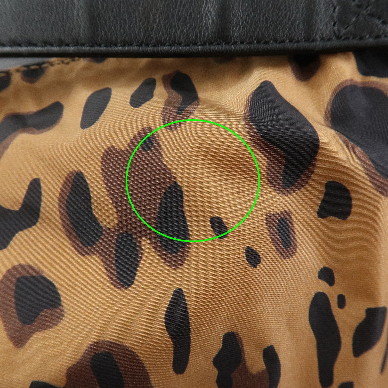 JIMMY CHOO Nylon Tote Bag Shoulder Bag Leopard Brown Black