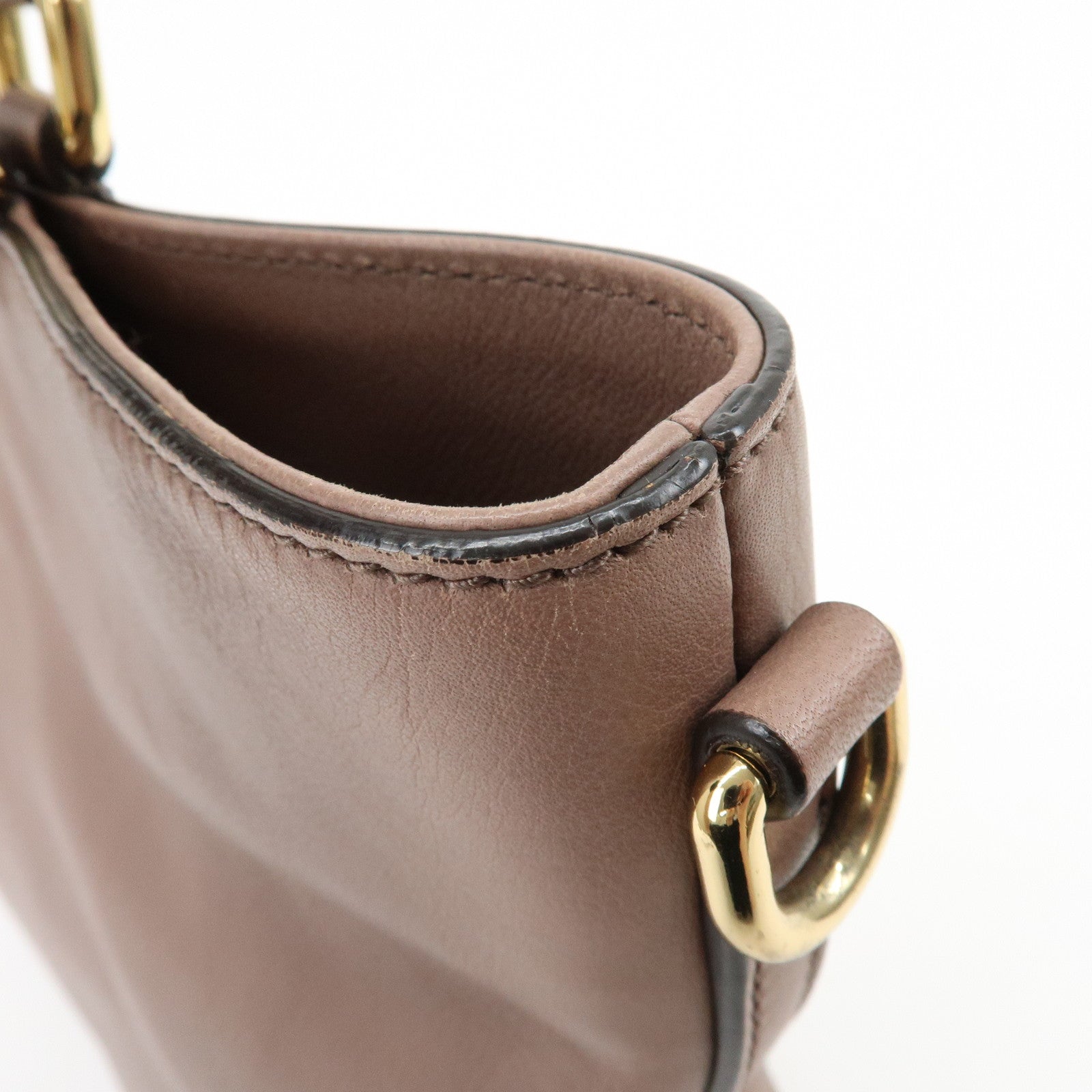 Dolce & Gabbana Leather 2Way Bag Hand Bag Shoulder Bag Brown
