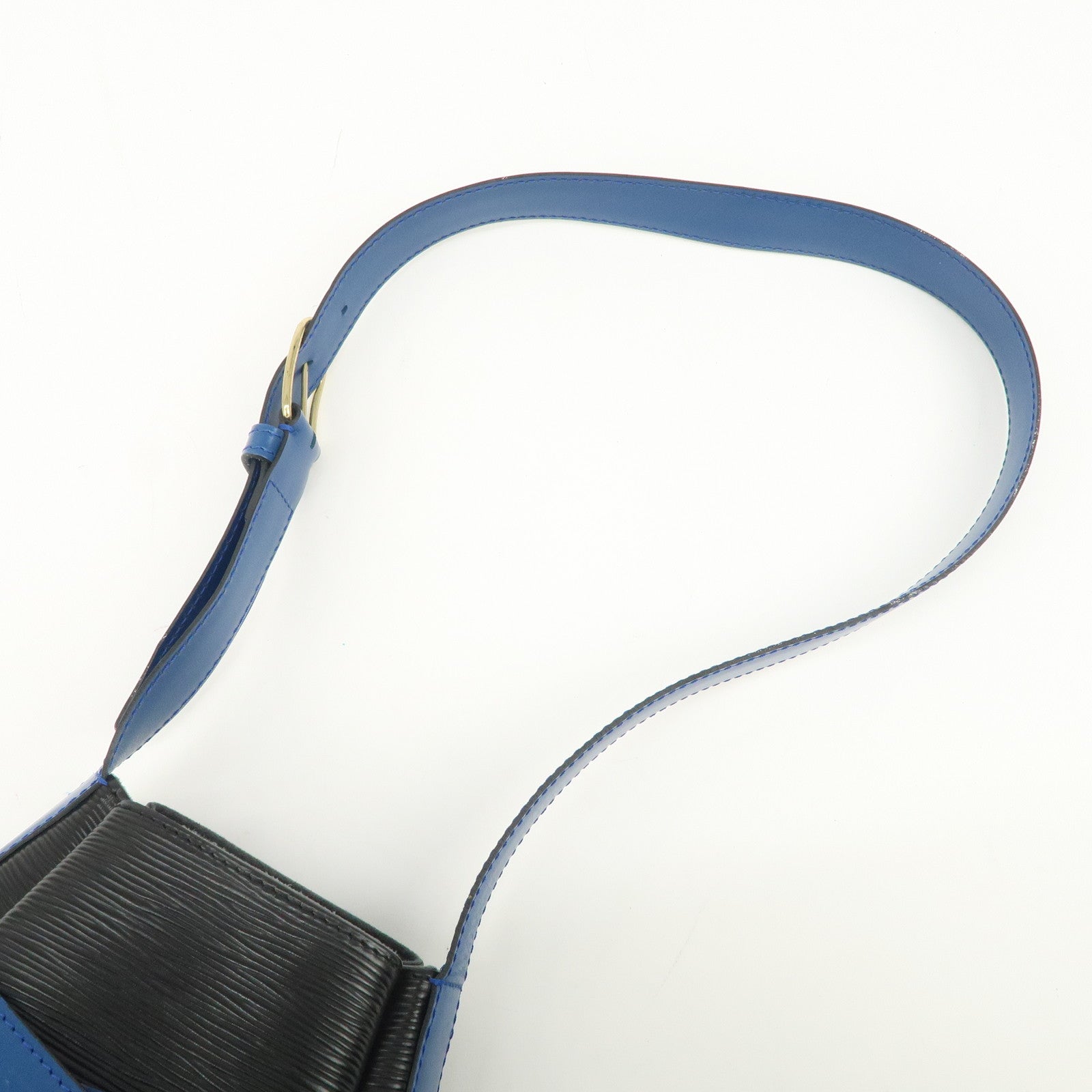 Louis Vuitton Epi Leather Sac de Paul Shoulder Bag Noir Tredo Blue