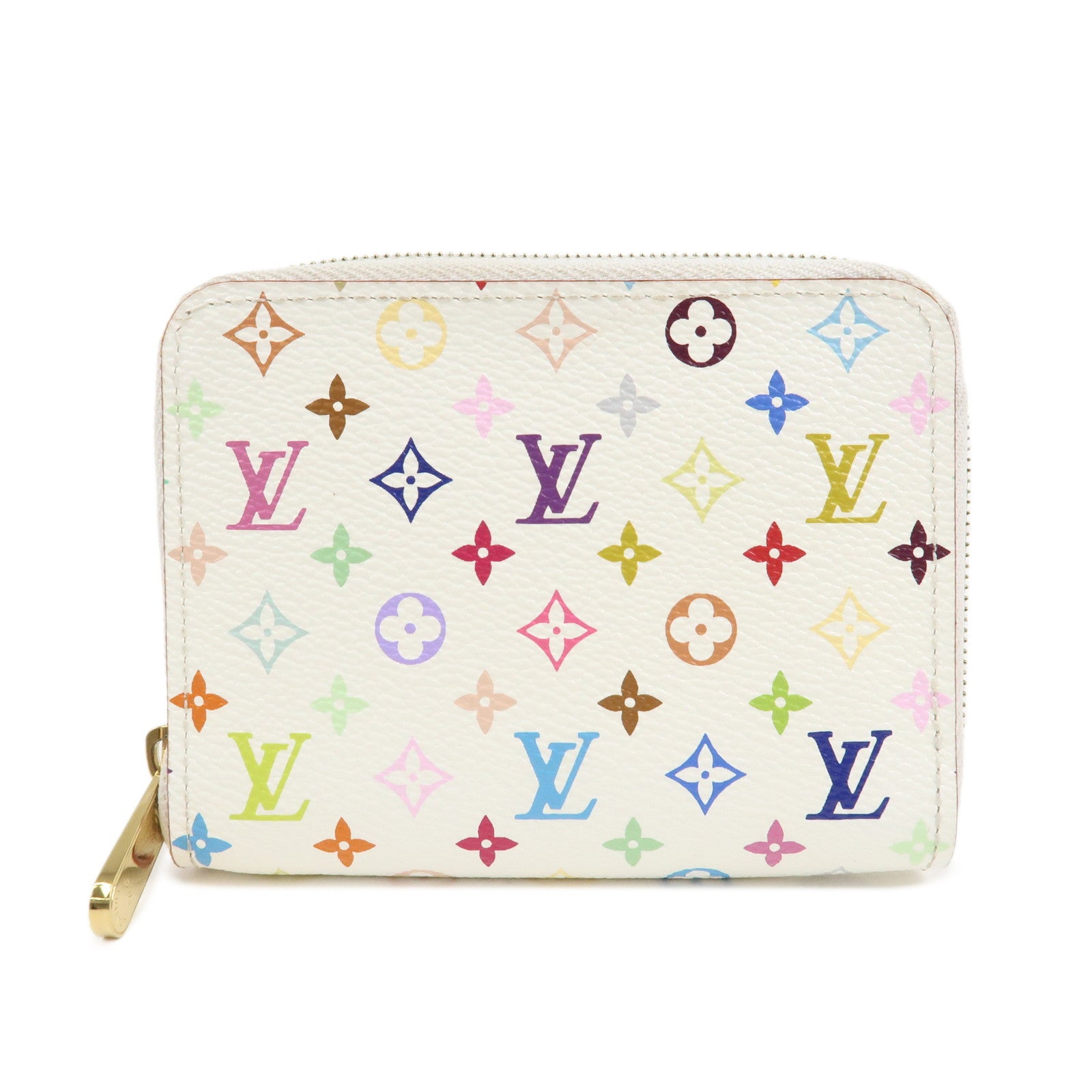 Louis Vuitton Monogram Multicolor Zippy Coin Purse Blanc M93741