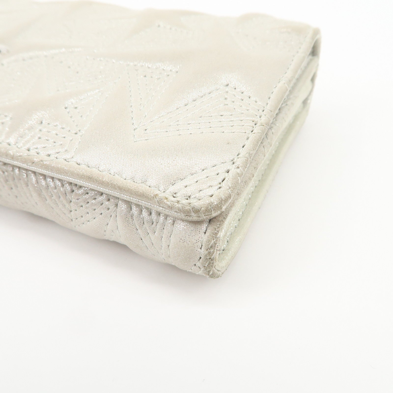 CHANEL Lamb Skin Star Embossed Flap Long Wallet 2017 Limited A70097