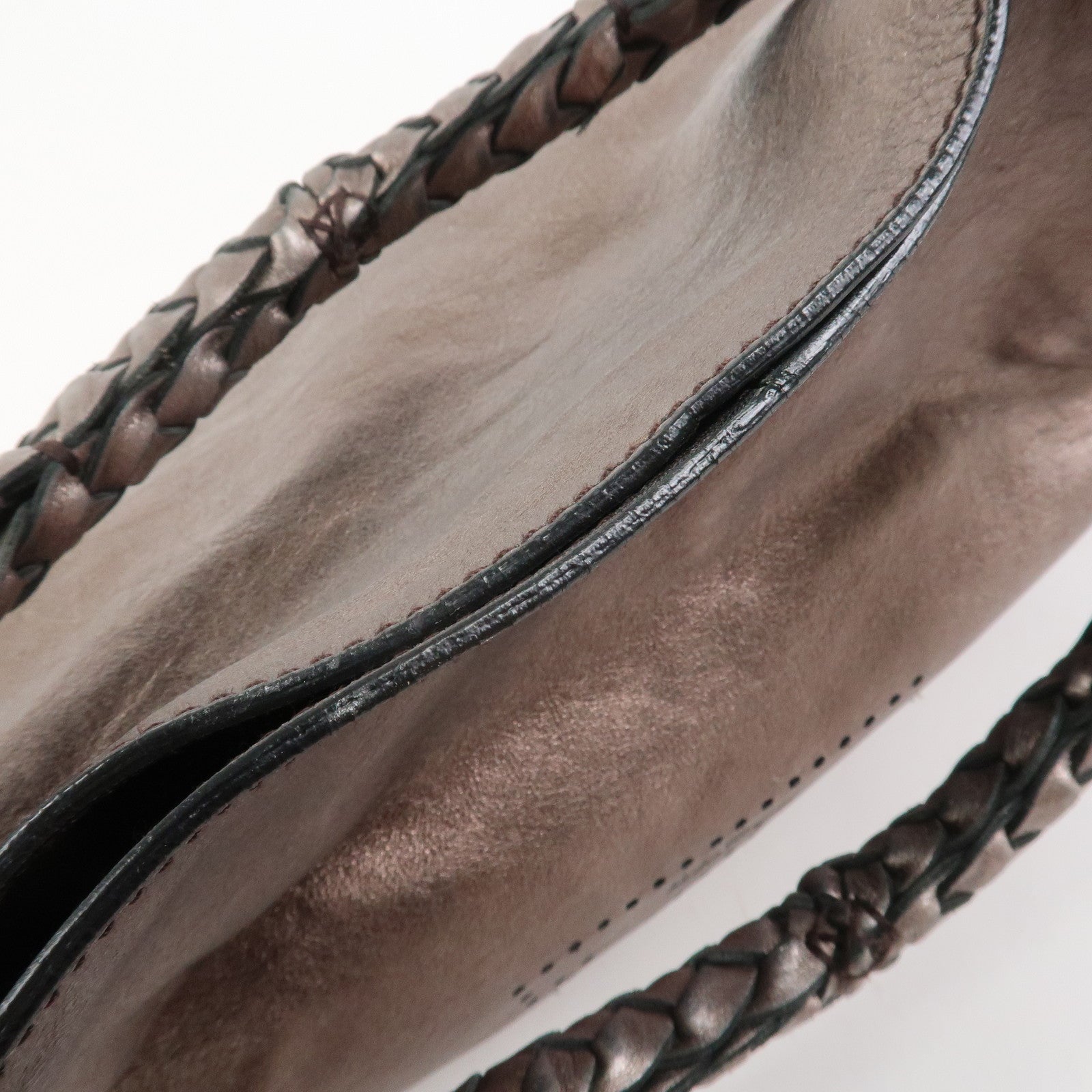 Ferragamo Gancini Leather Tote Bag Shoulder Bag Bronze