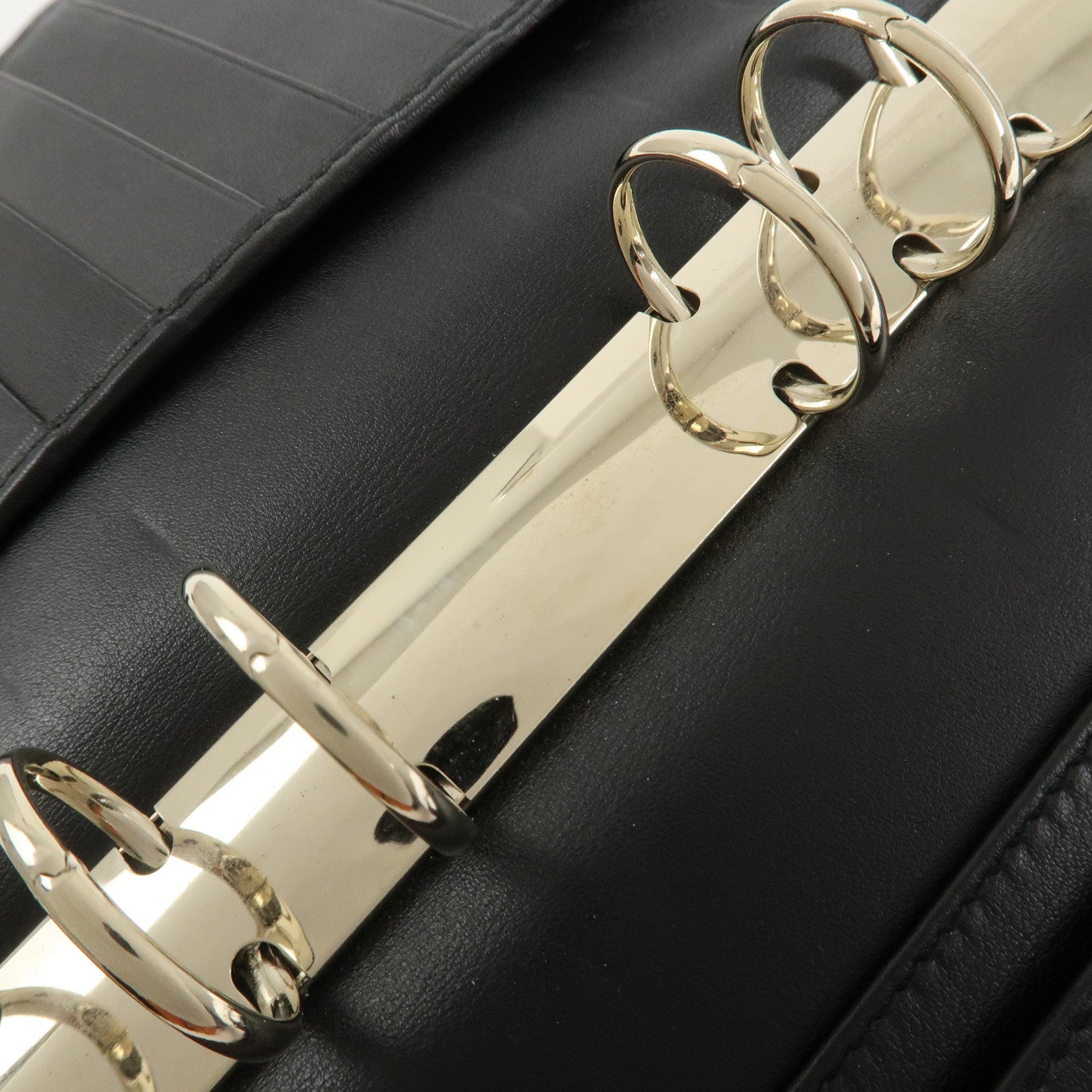 GUCCI Guccissima Leather Agenda Planner Cover Black 115241 Used