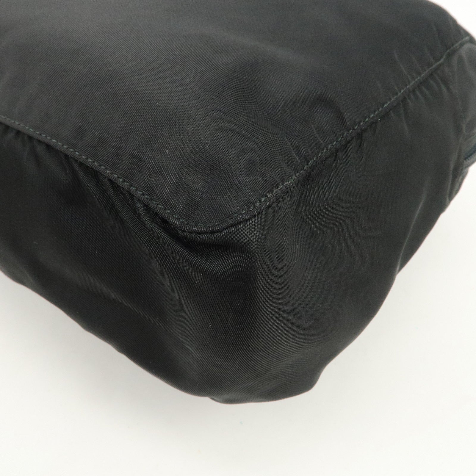 PRADA Triangle Logo Nylon Tote Bag Shoulder Bag Hand Bag Black