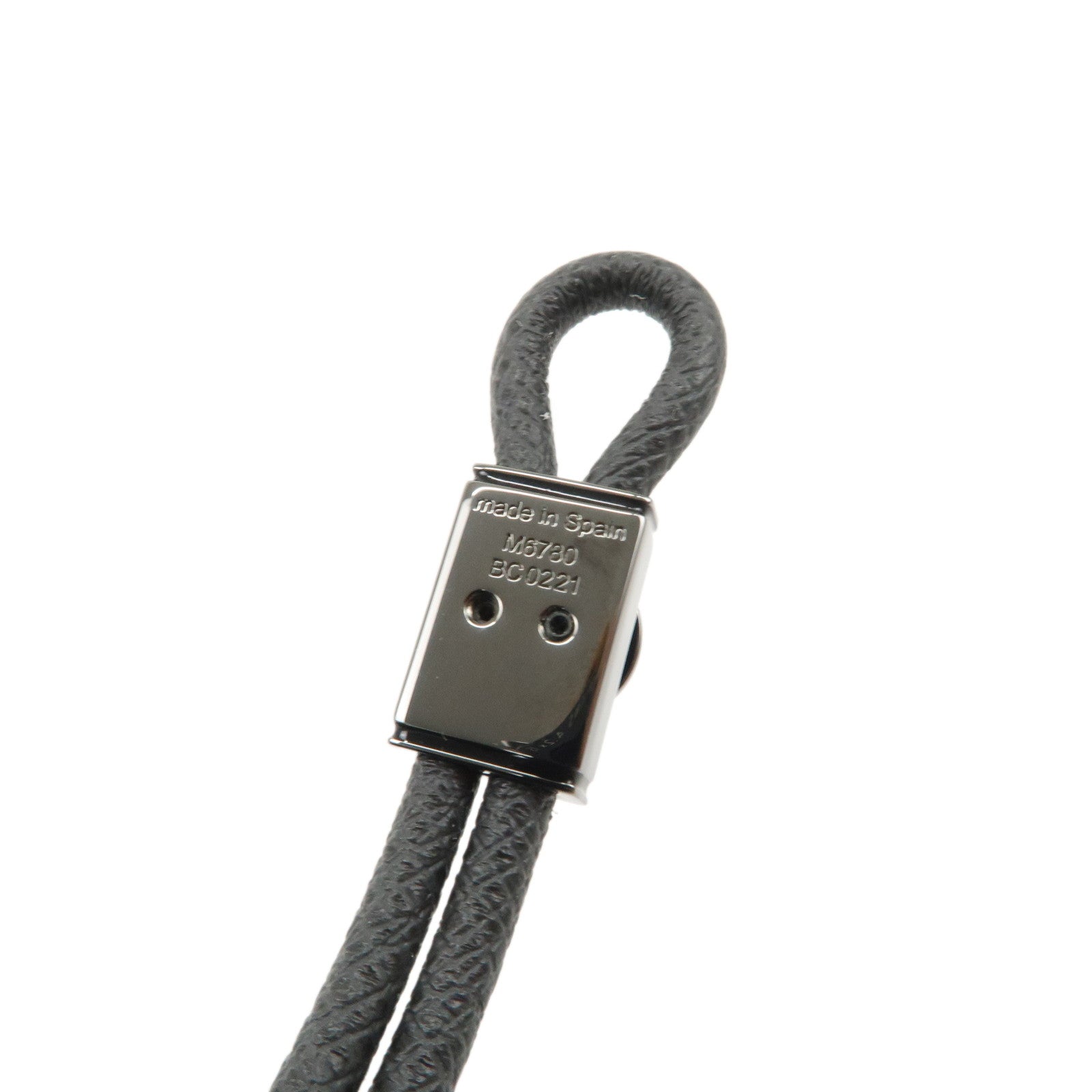 Louis Vuitton Monogram Eclipse Loop It Taiga Bracelet Black M6780D