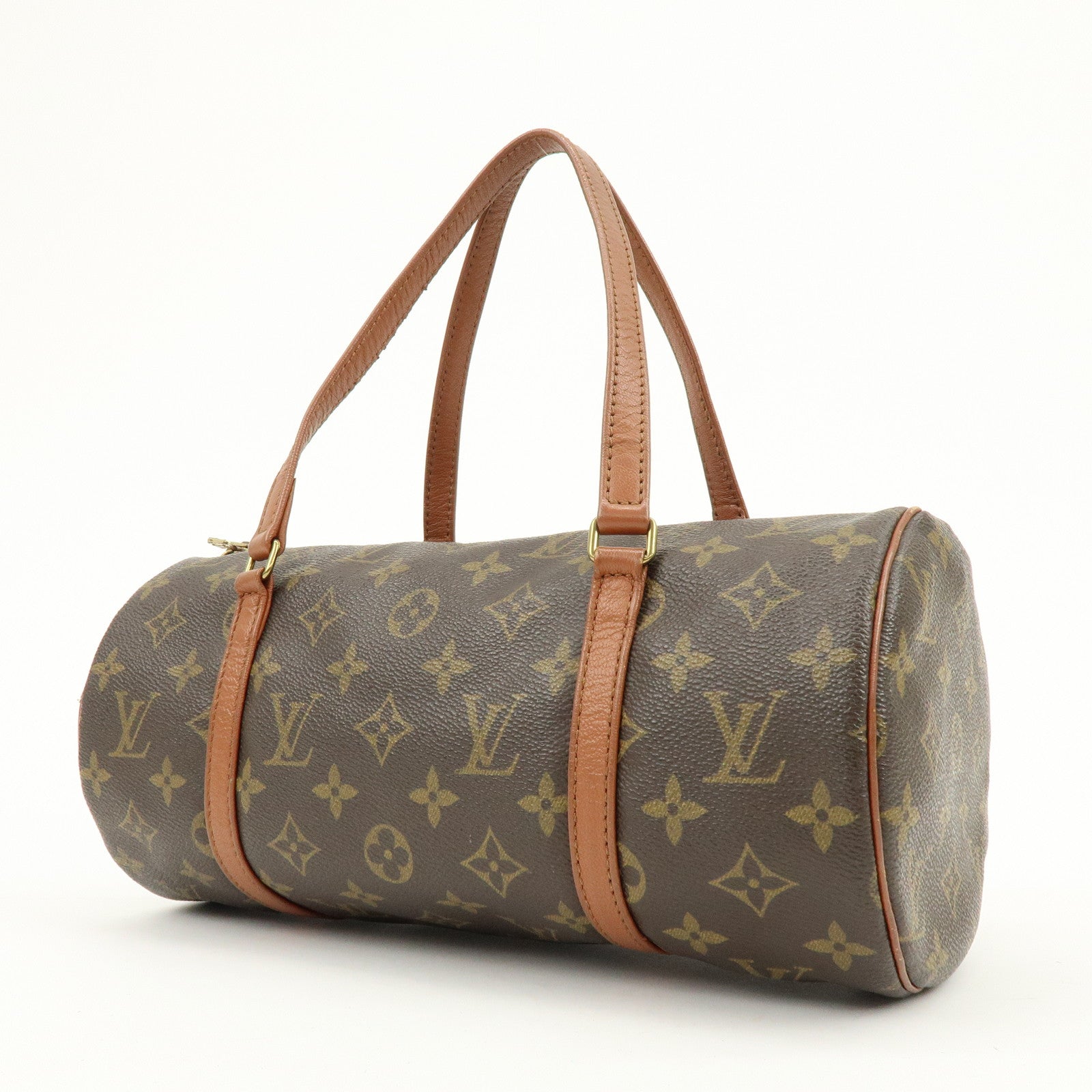 Louis Vuitton Monogram Papillon 30 Hand Bag Brown M51365