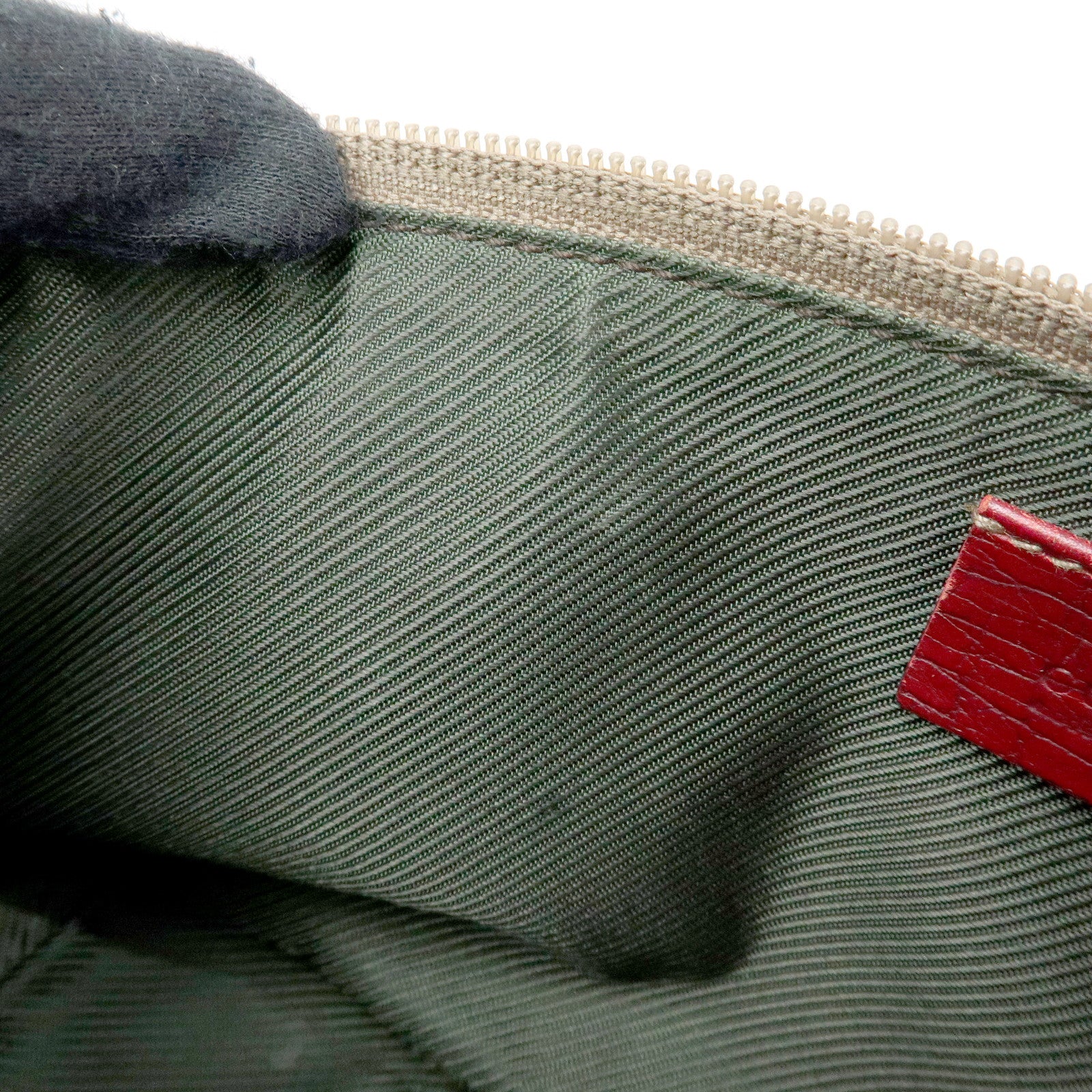 GUCCI Boat Bag GG Canvas Leather Hand Bag Accessory Pouch 07198