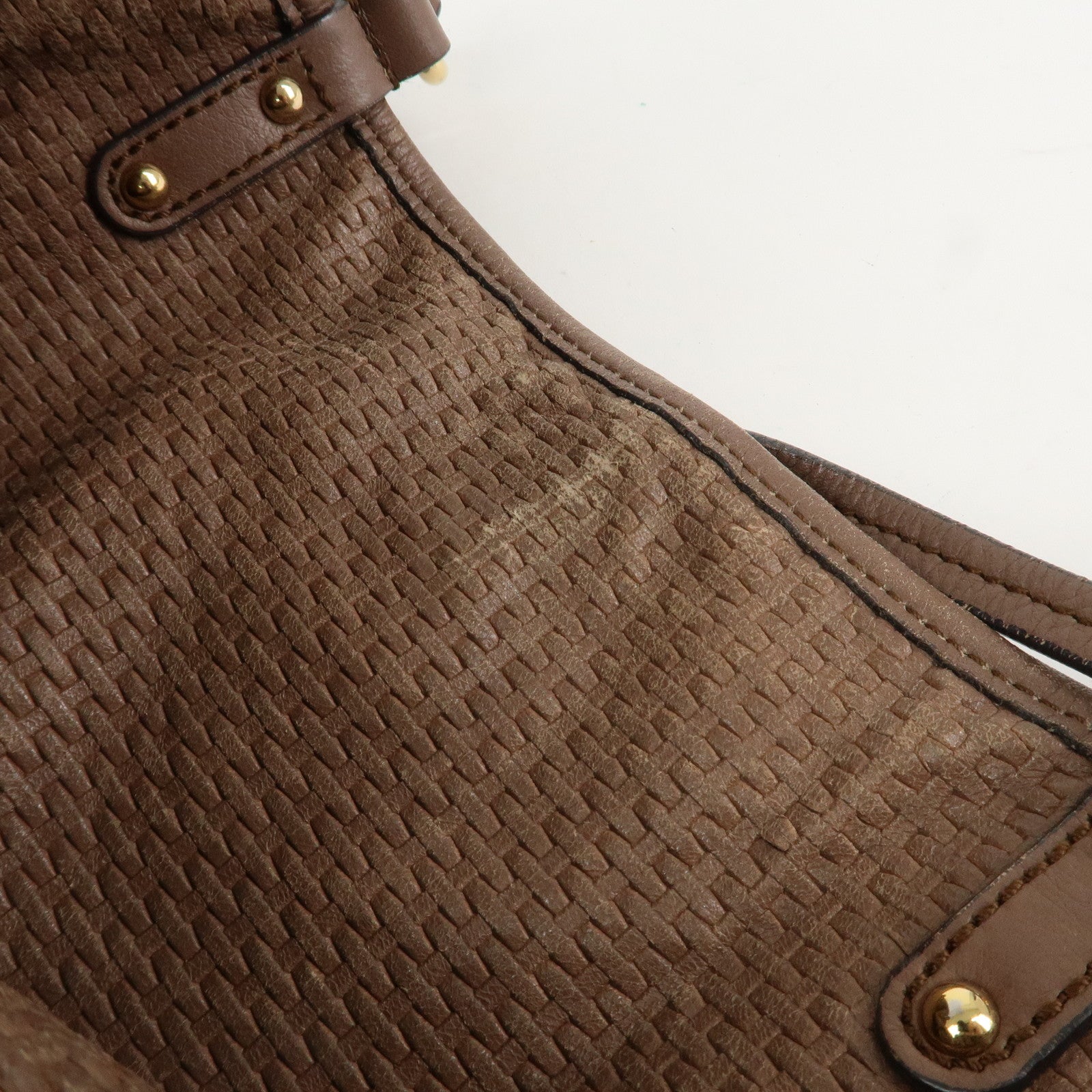 Ferragamo Gancini Leather Nylon Tote Bag Ivory Multicolor