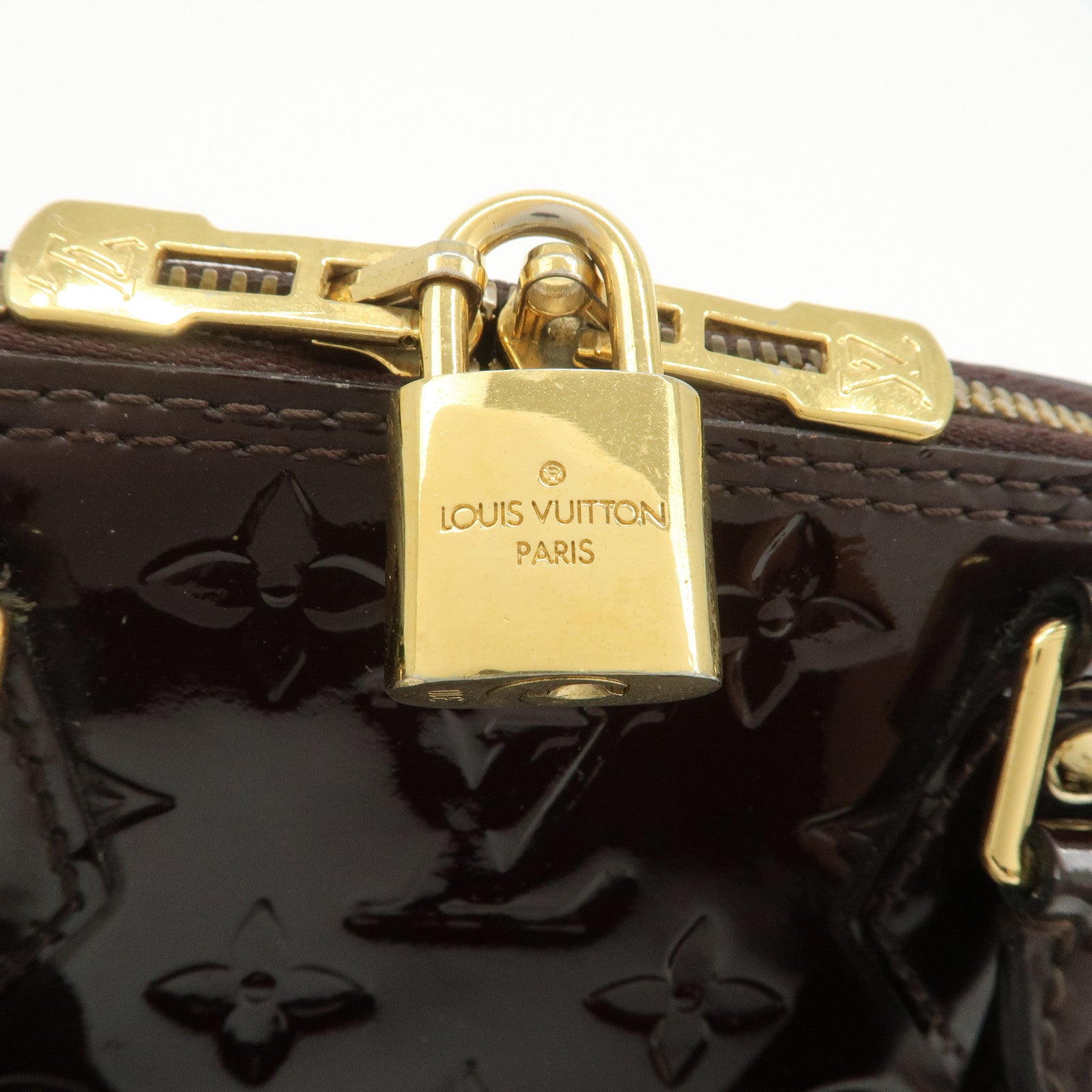 Louis Vuitton Monogram Vernis Alma BB 2Way Bag Amarante M91678