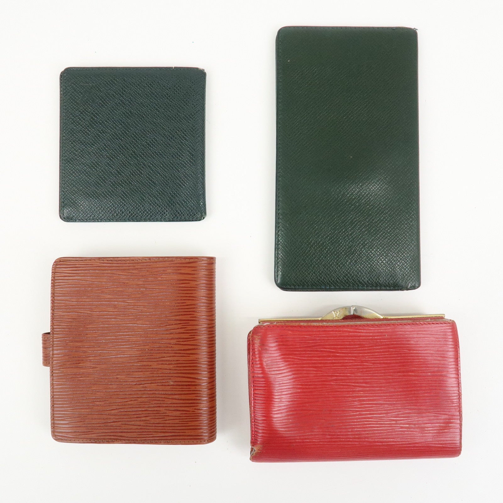 Louis Vuitton Set of 4 Wallet Epi Taiga M30444/M63553/M30394