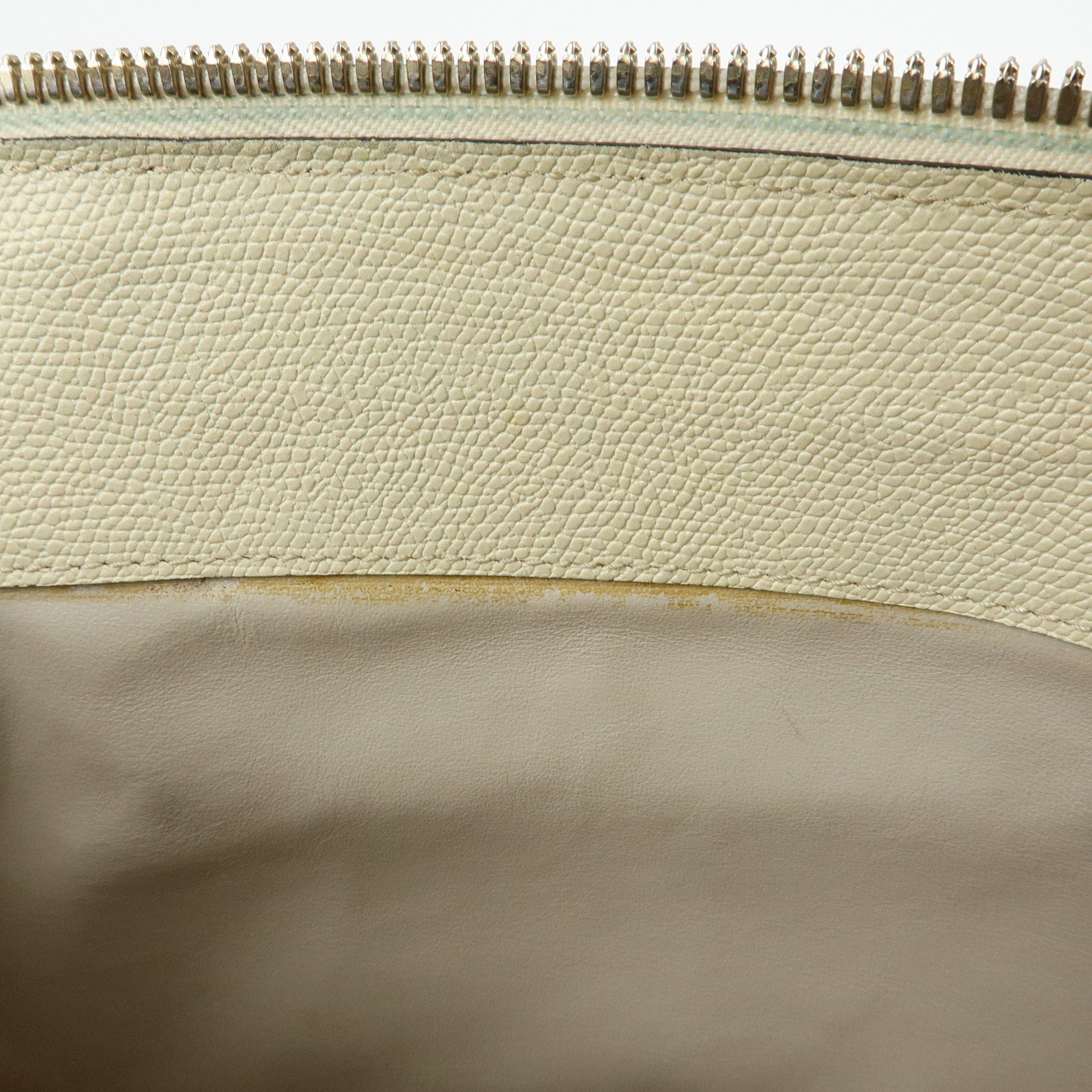 Valextra Babila Medium Leather Hand Bag Boston Bag White