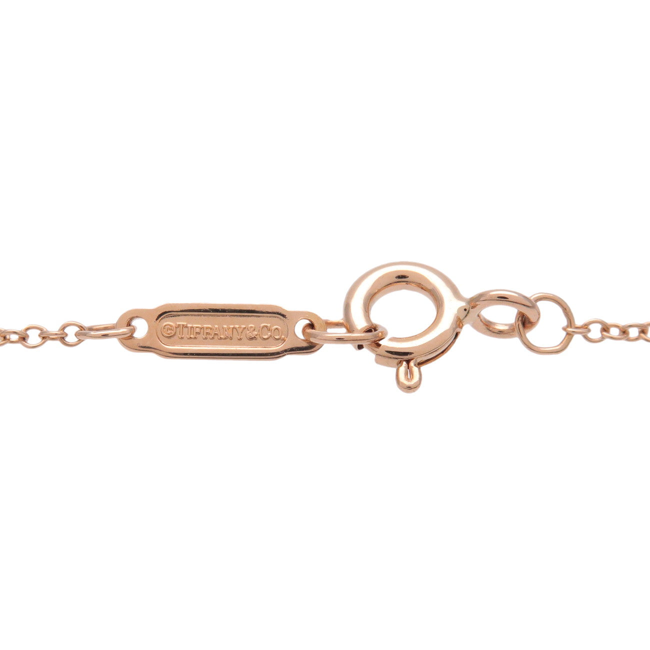Tiffany & Co Atlas 4P Diamond Necklace K18 750PG Rose Gold