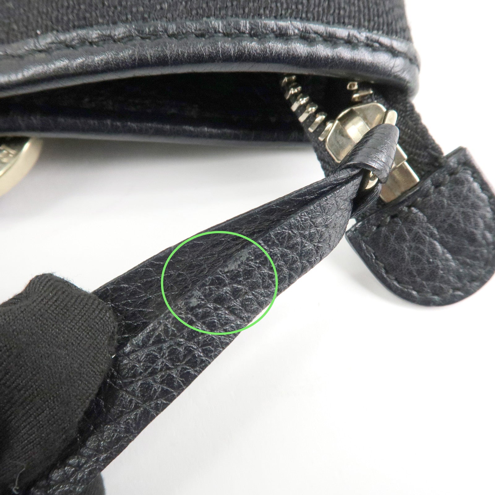 BVLGARI Logo Mania Leather Canvas Tote Bag Hand Bag Black Used