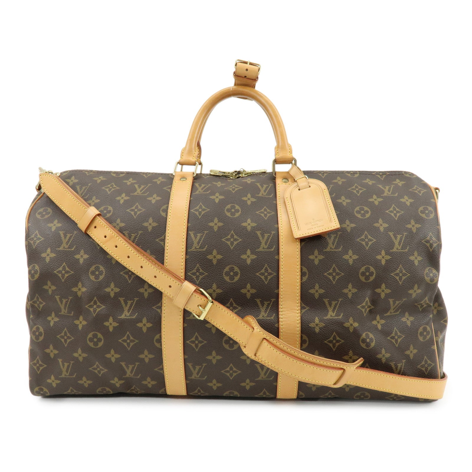 Louis Vuitton Monogram Keep All Bandouliere 50 Boston Bag M41416