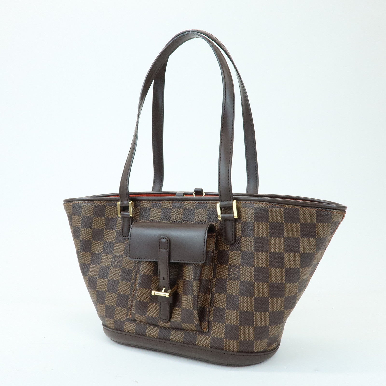 Louis Vuitton Damier Manosque PM Canvas Tote Bag Ebene N51121